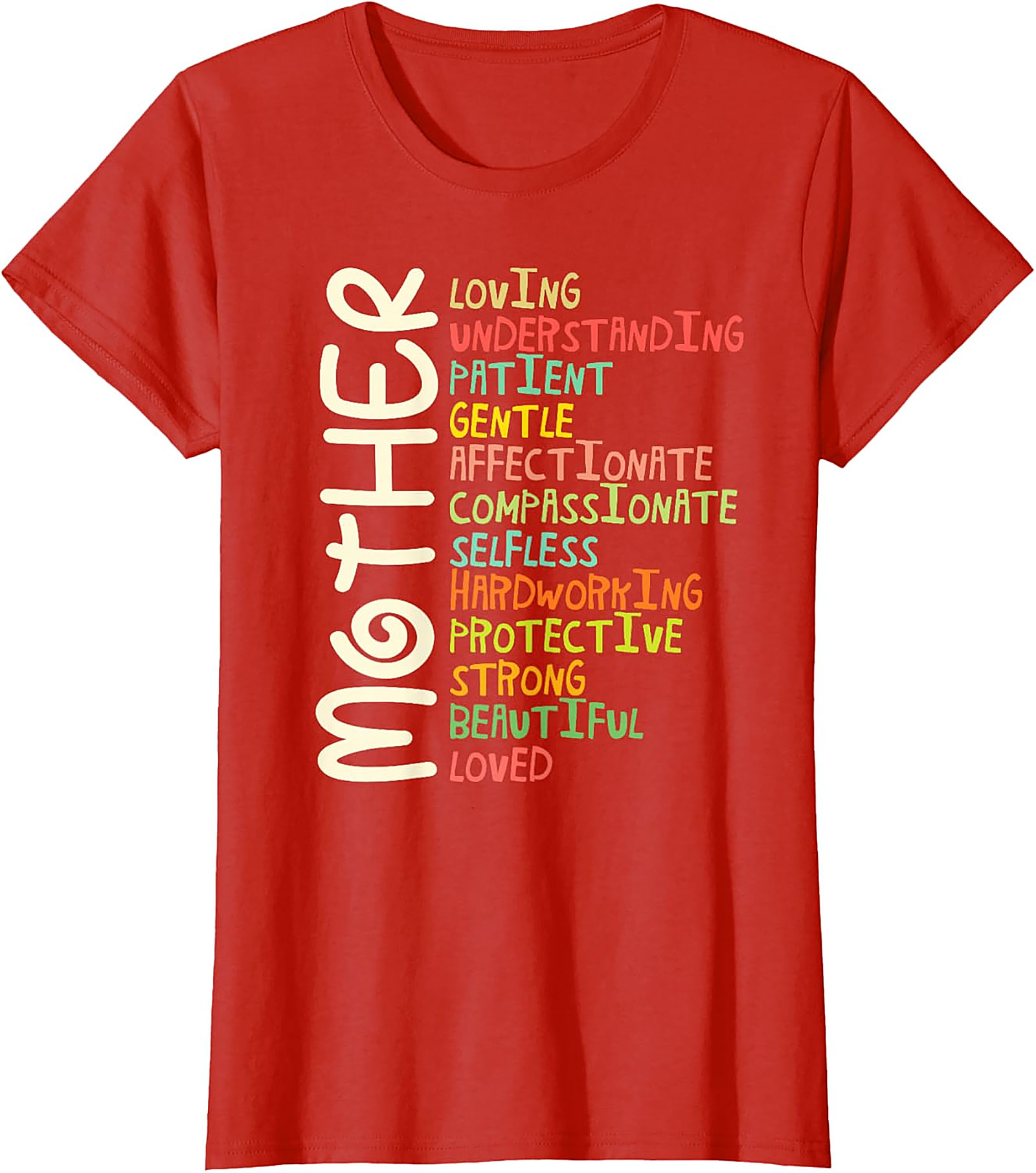 Motherhood Adjectives T-Shirt - Perfect Gift for Mom