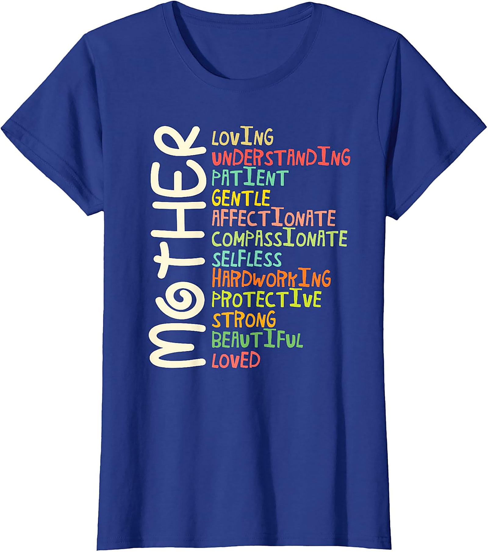 Motherhood Adjectives T-Shirt - Perfect Gift for Mom