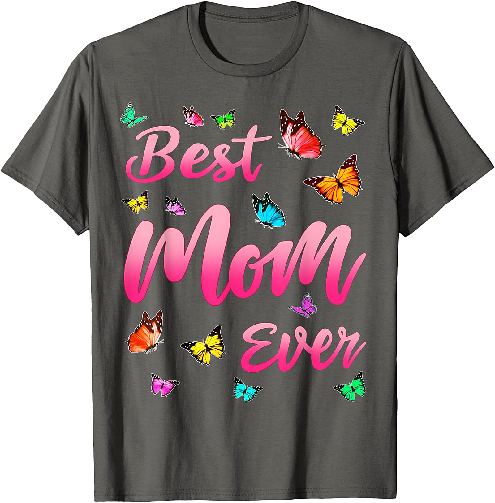  Best Mom Ever T-shirt Butterfly Graphic Tee for Women