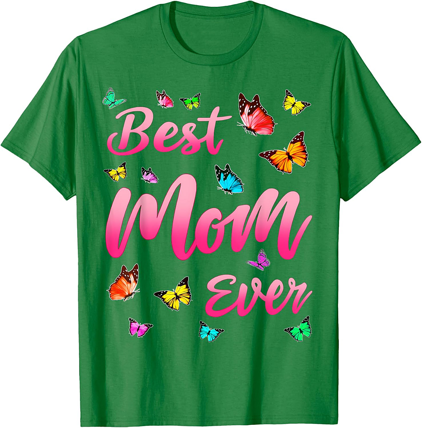  Best Mom Ever T-shirt Butterfly Graphic Tee for Women