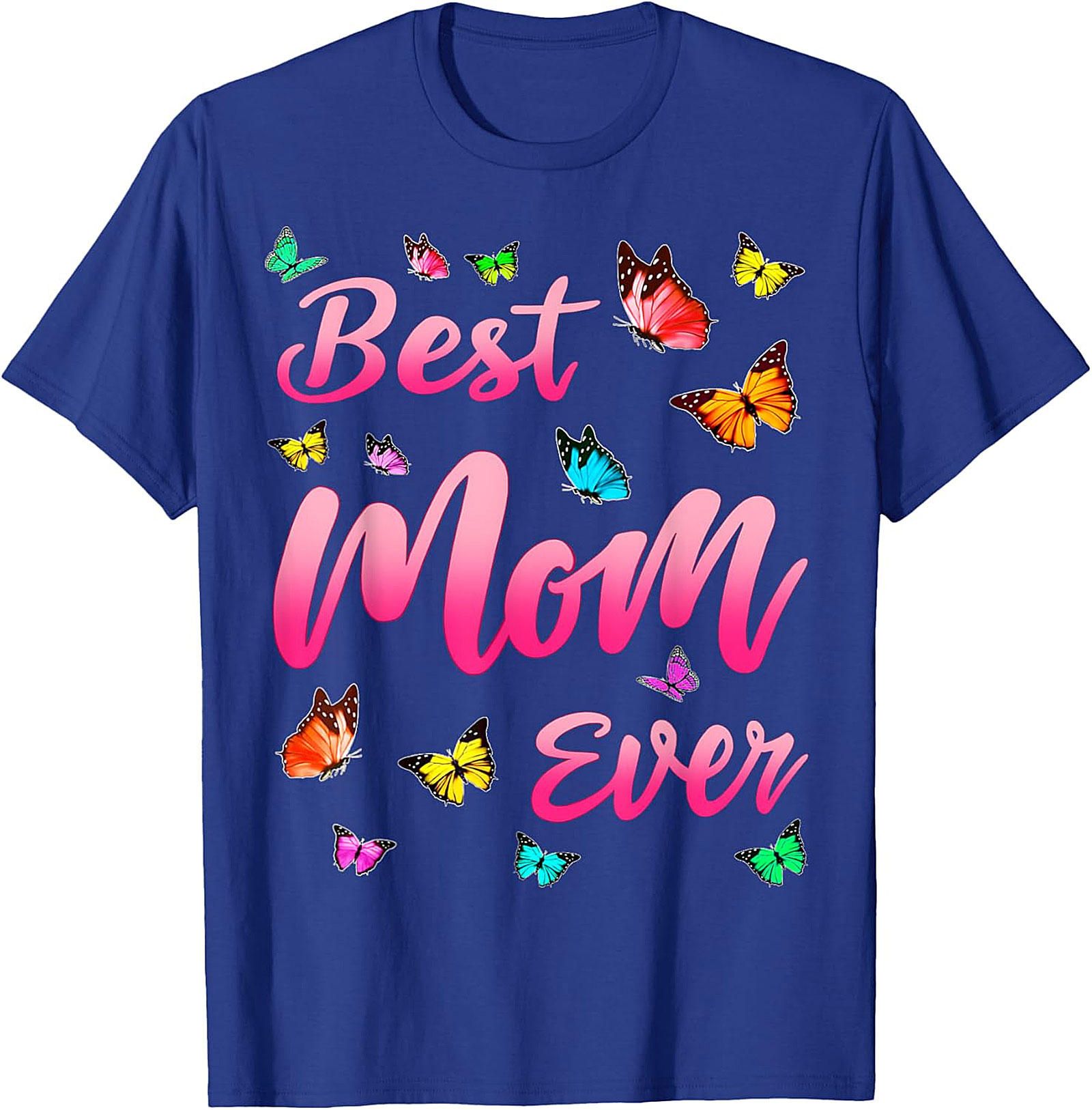  Best Mom Ever T-shirt Butterfly Graphic Tee for Women