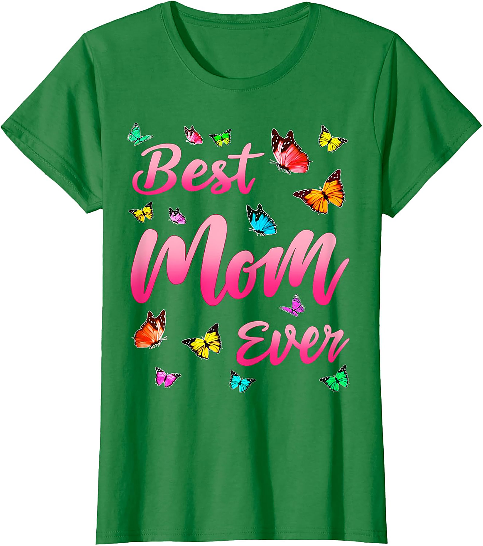  Best Mom Ever T-shirt Butterfly Graphic Tee for Women