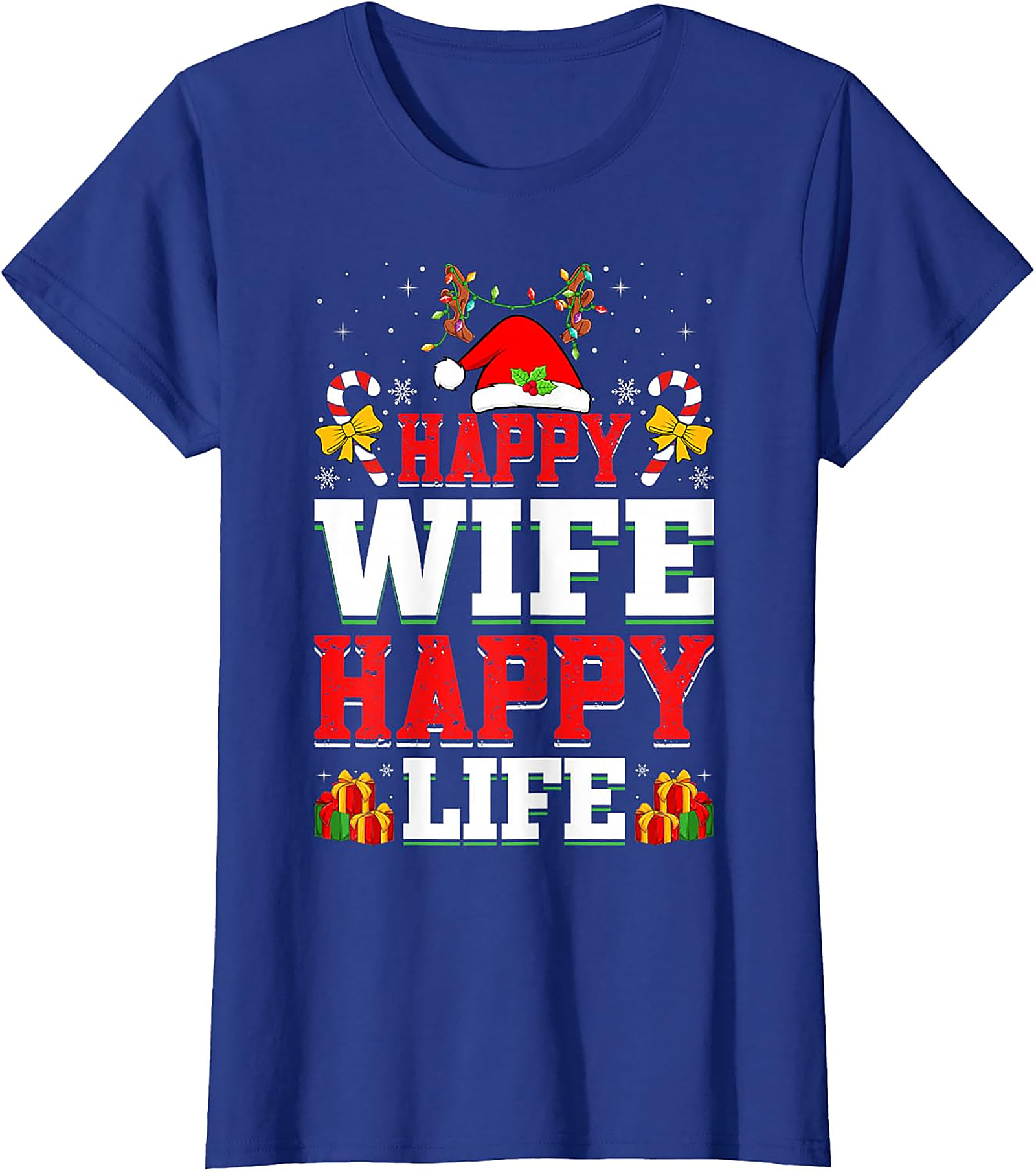 Happy Wife Happy Life Christmas T-shirt | Funny Holiday Tee