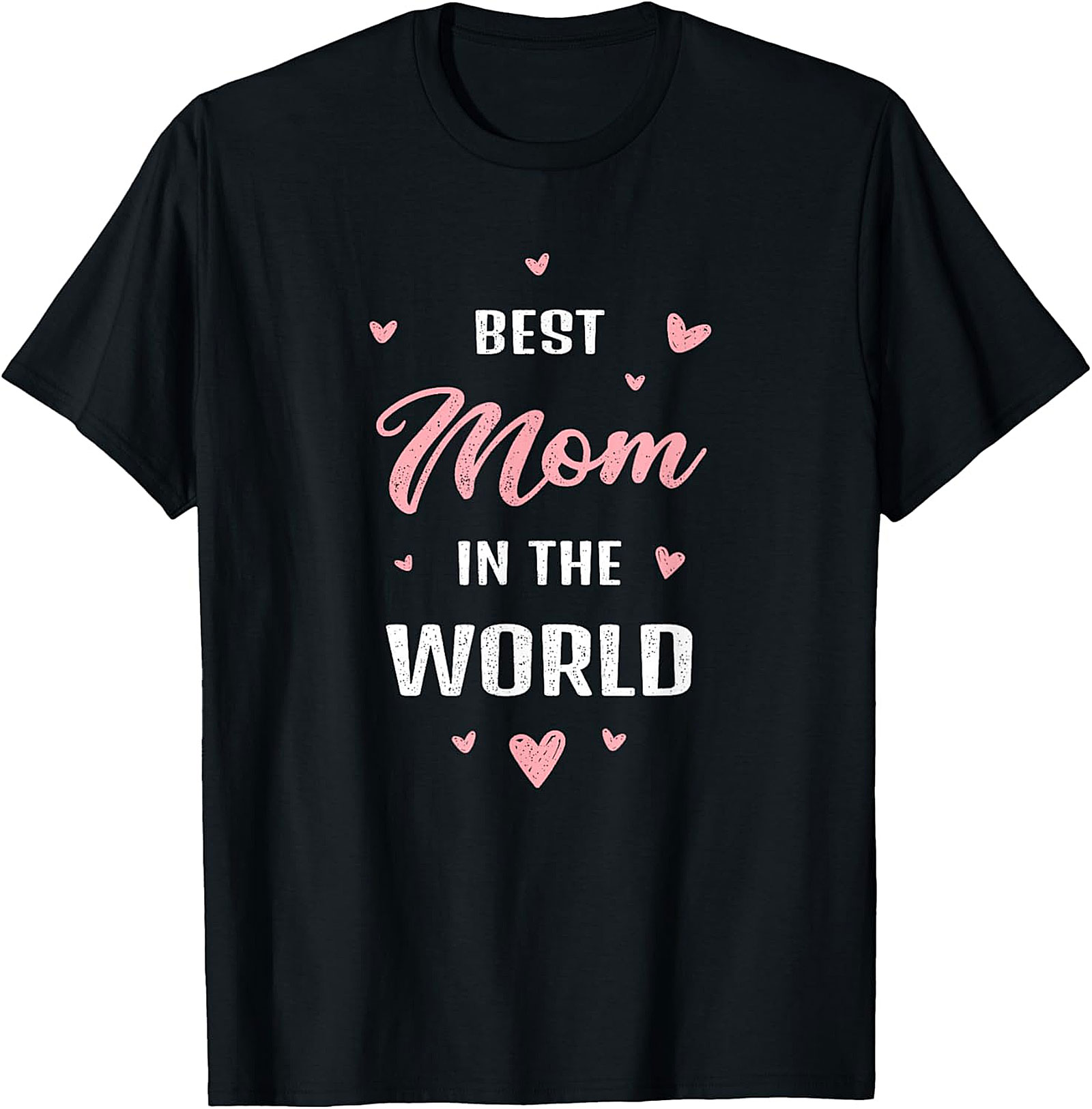 Best Mom In The World T-Shirt Heart Graphic Tee Gift