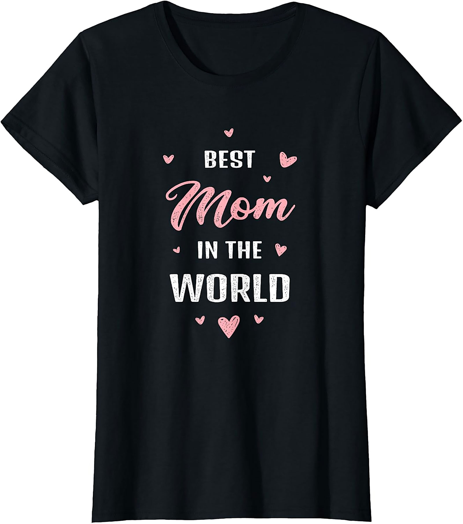  Best Mom In The World T-Shirt Heart Graphic Tee Gift