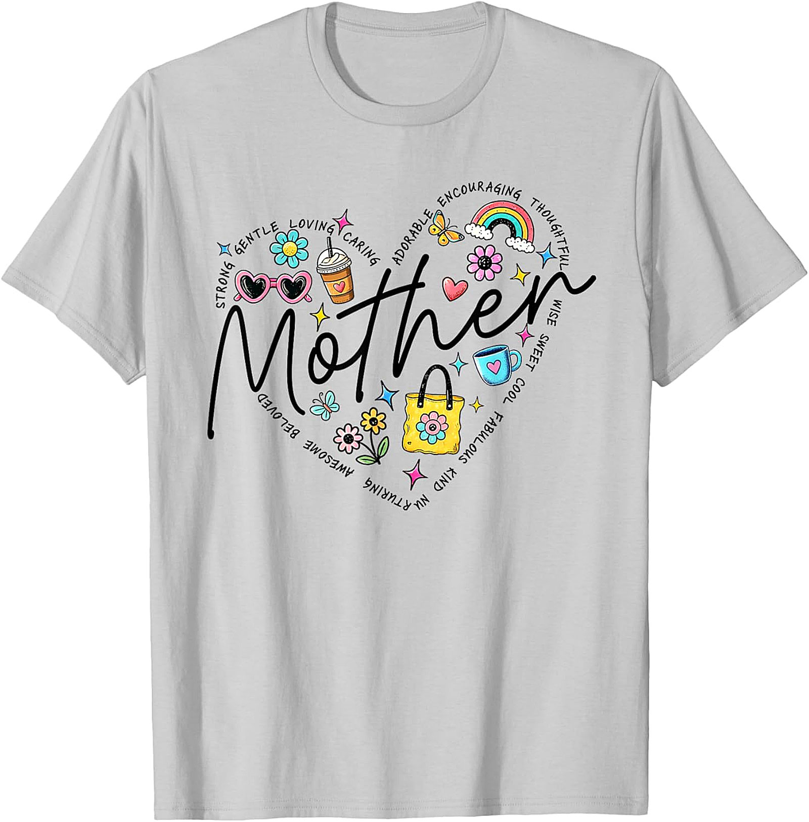  Motherhood Heart Graphic Tee Soft Cotton Unisex Shirt