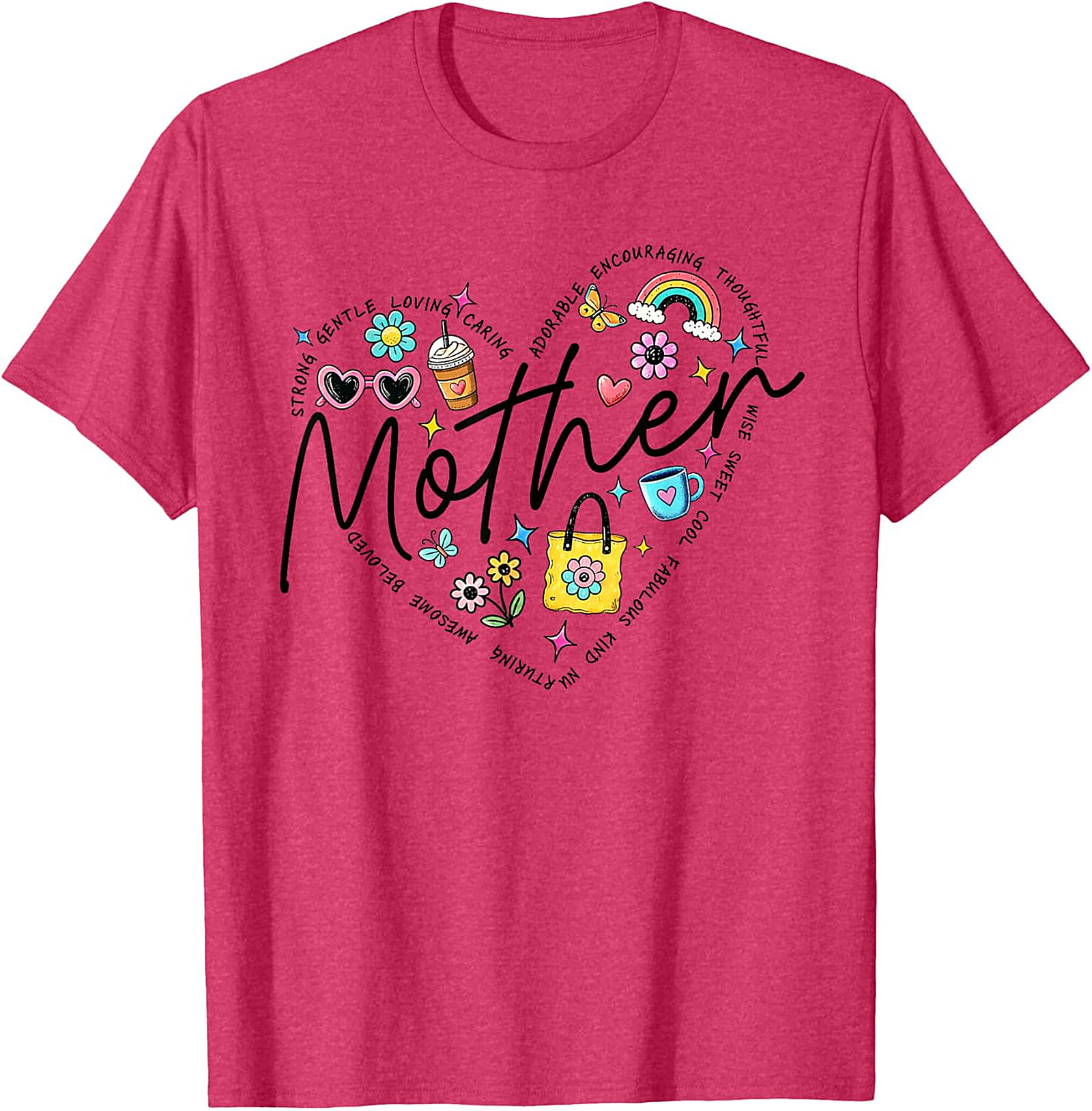  Motherhood Heart Graphic Tee Soft Cotton Unisex Shirt
