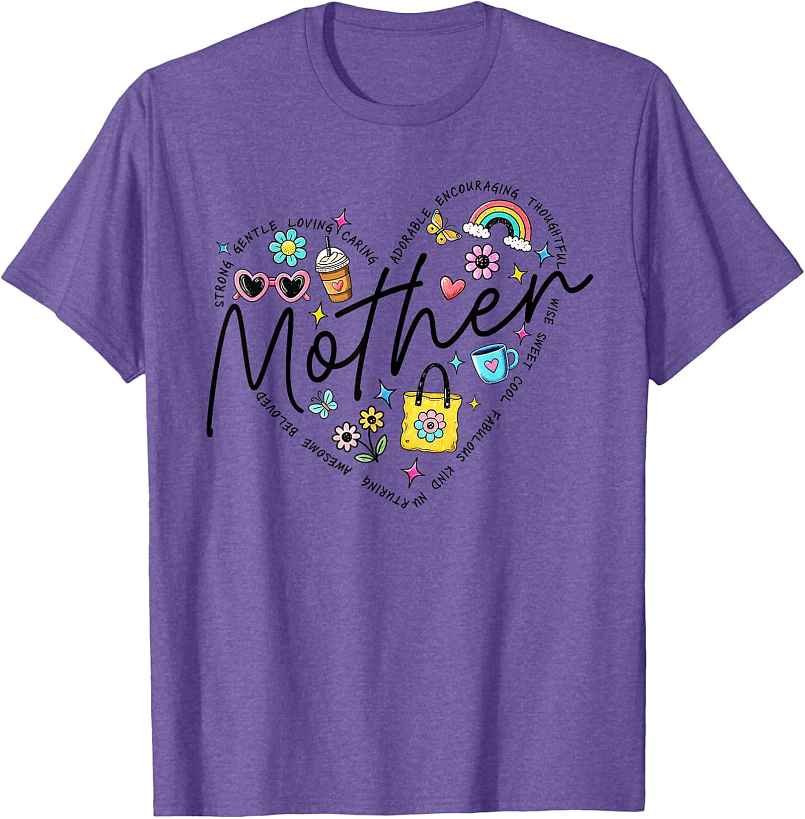  Motherhood Heart Graphic Tee Soft Cotton Unisex Shirt
