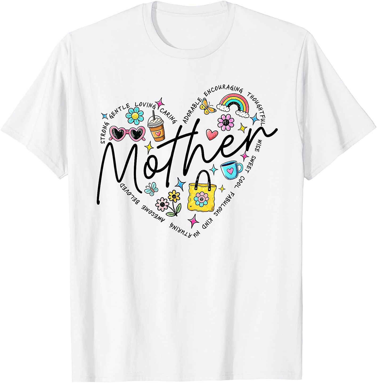 Motherhood Heart Graphic Tee Soft Cotton Unisex Shirt