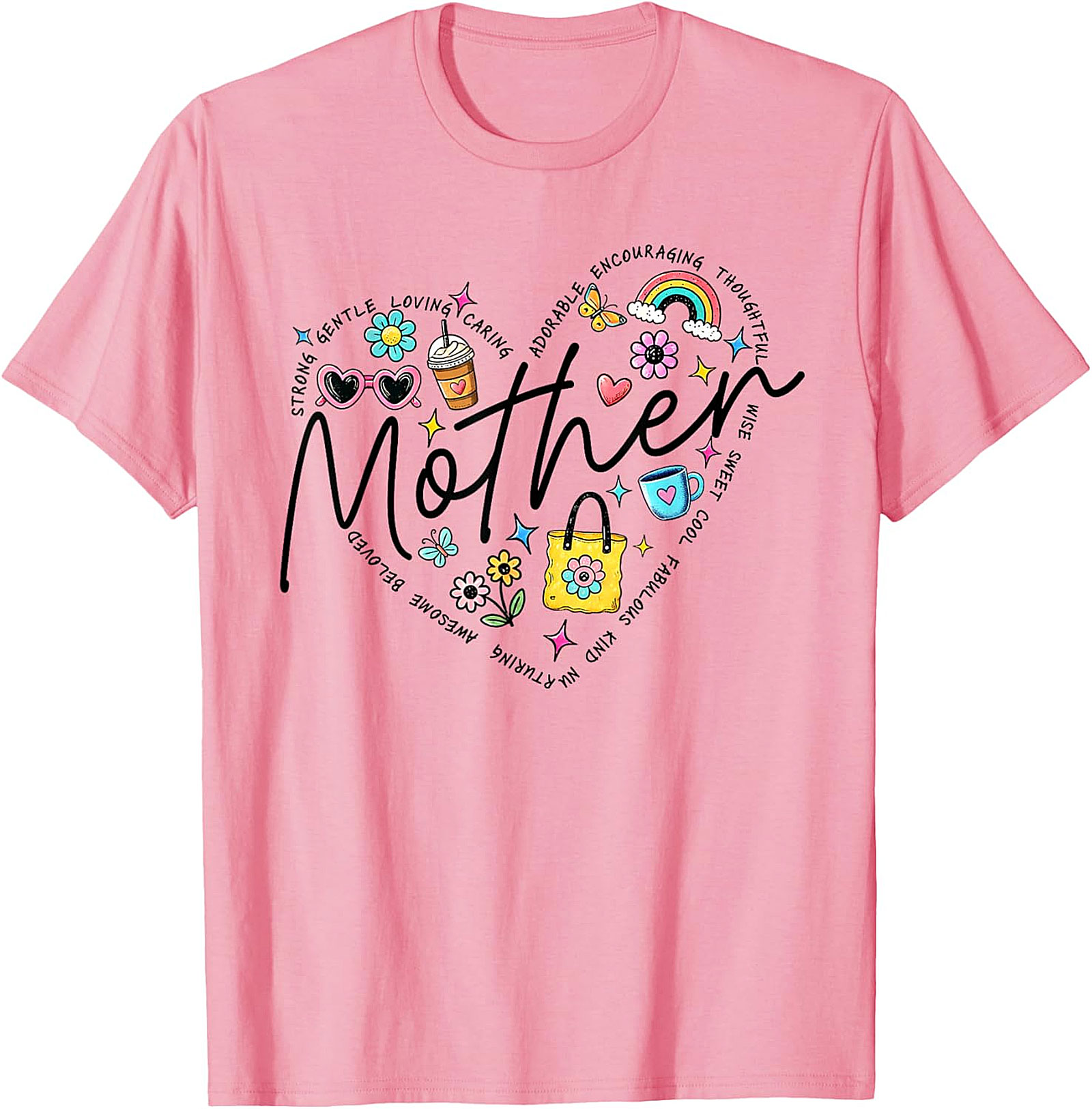  Motherhood Heart Graphic Tee Soft Cotton Unisex Shirt