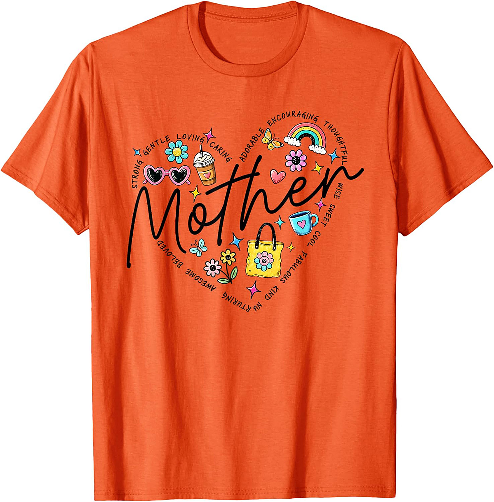  Motherhood Heart Graphic Tee Soft Cotton Unisex Shirt
