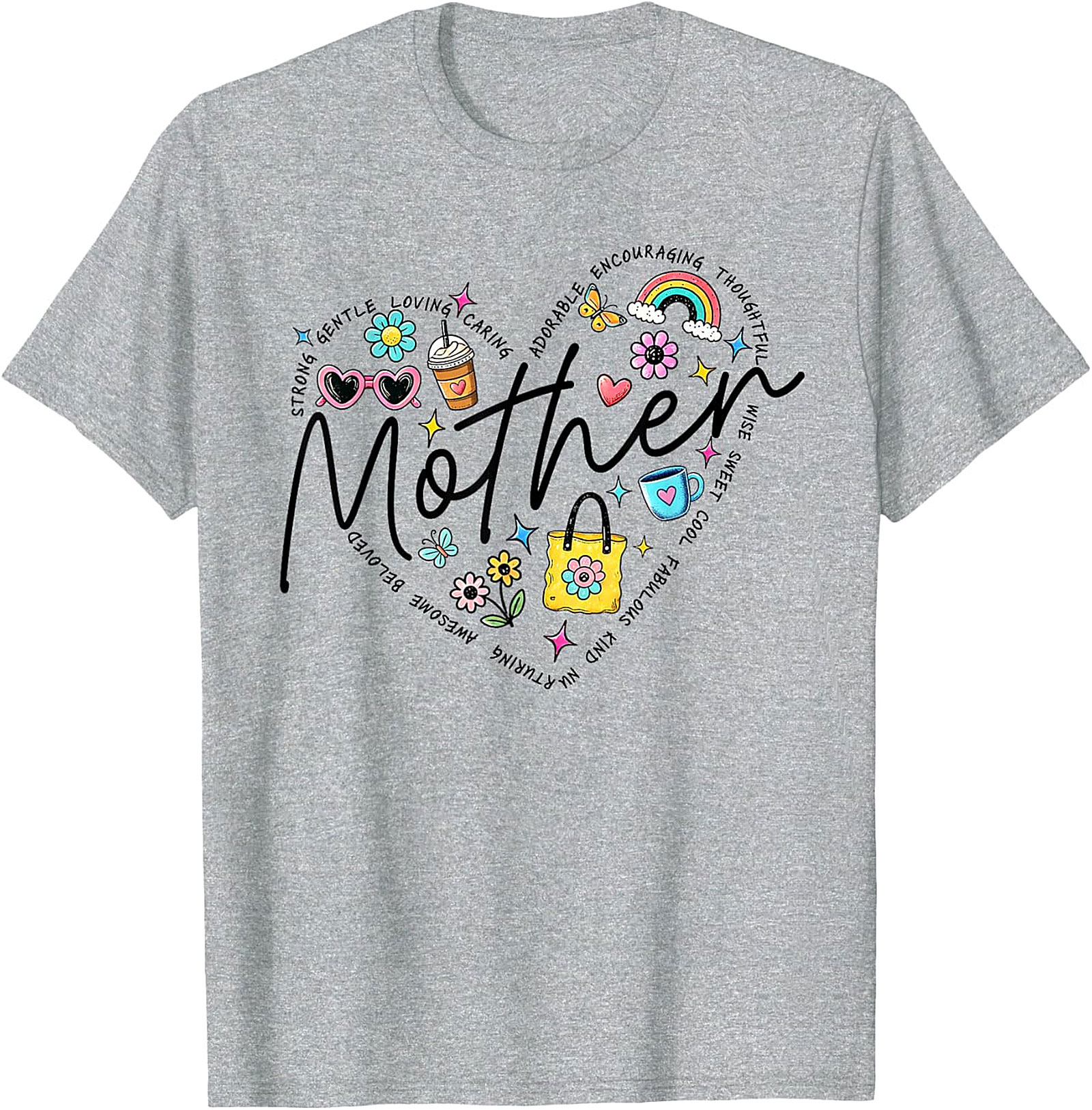  Motherhood Heart Graphic Tee Soft Cotton Unisex Shirt