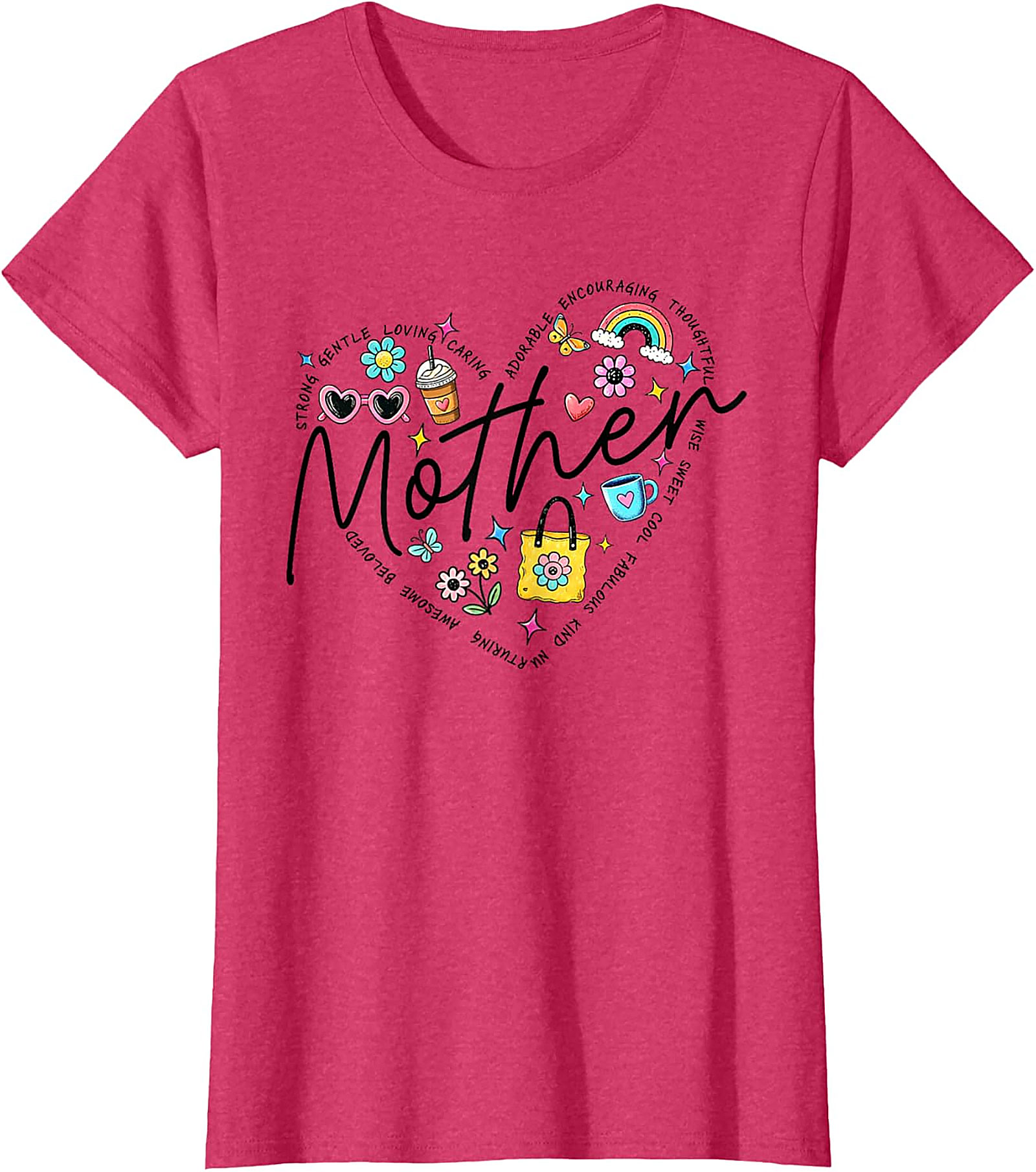 Motherhood Heart Graphic Tee Soft Cotton Unisex Shirt