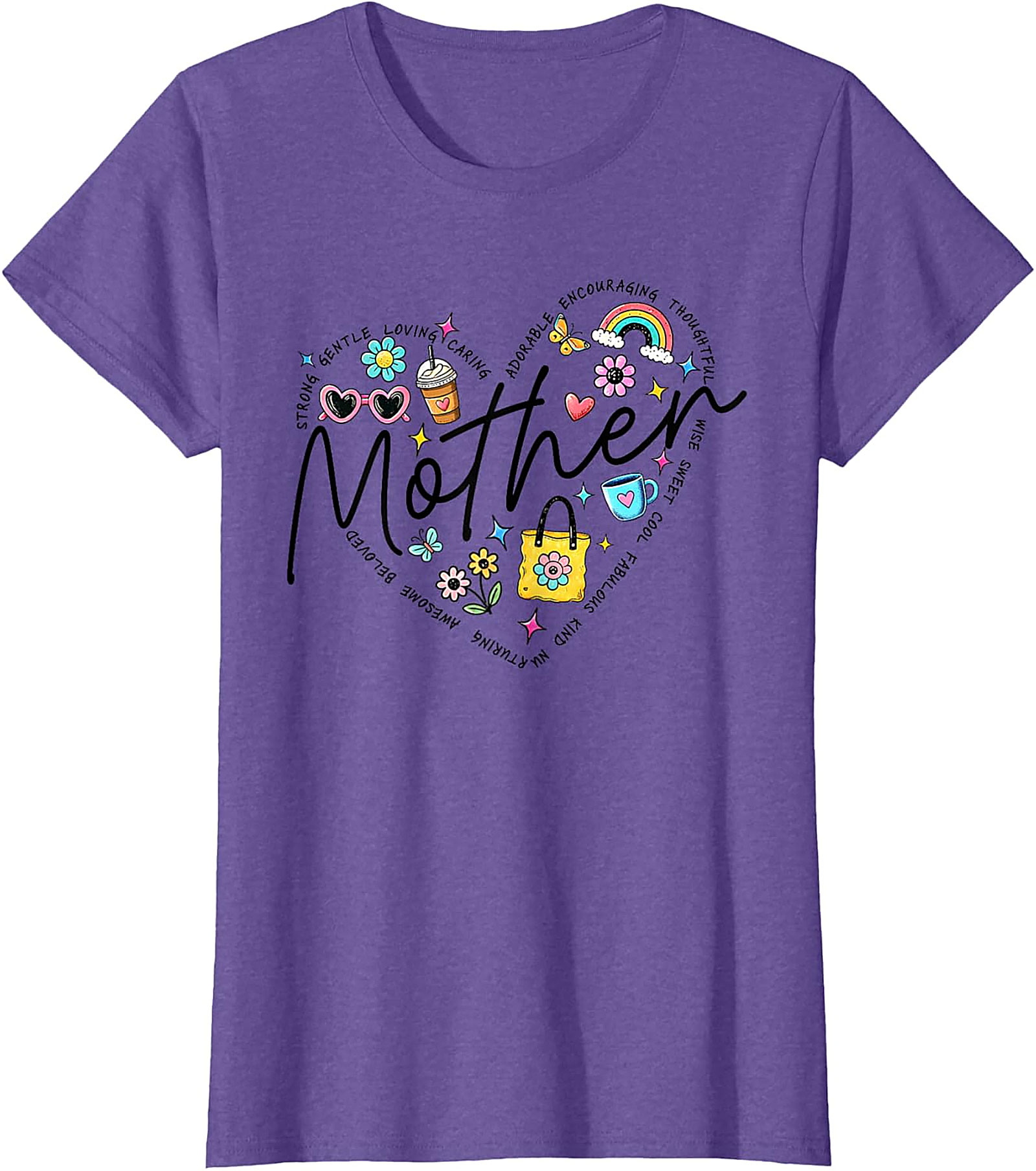  Motherhood Heart Graphic Tee Soft Cotton Unisex Shirt