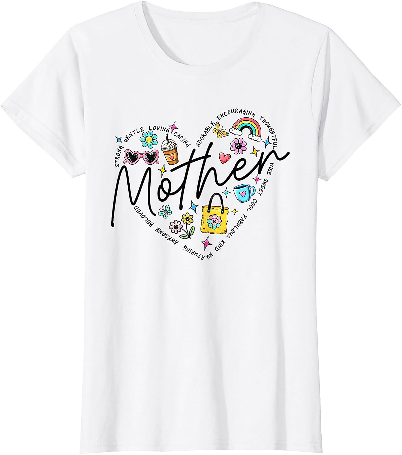  Motherhood Heart Graphic Tee Soft Cotton Unisex Shirt