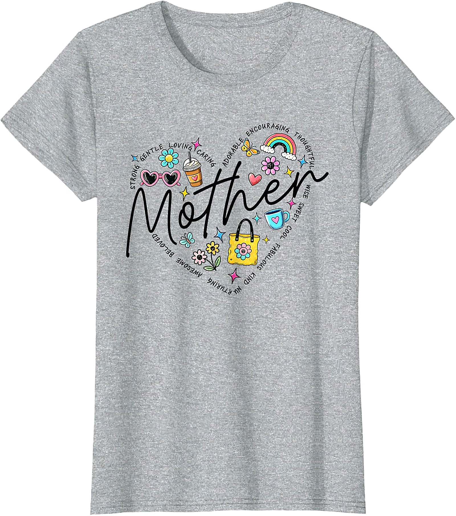  Motherhood Heart Graphic Tee Soft Cotton Unisex Shirt