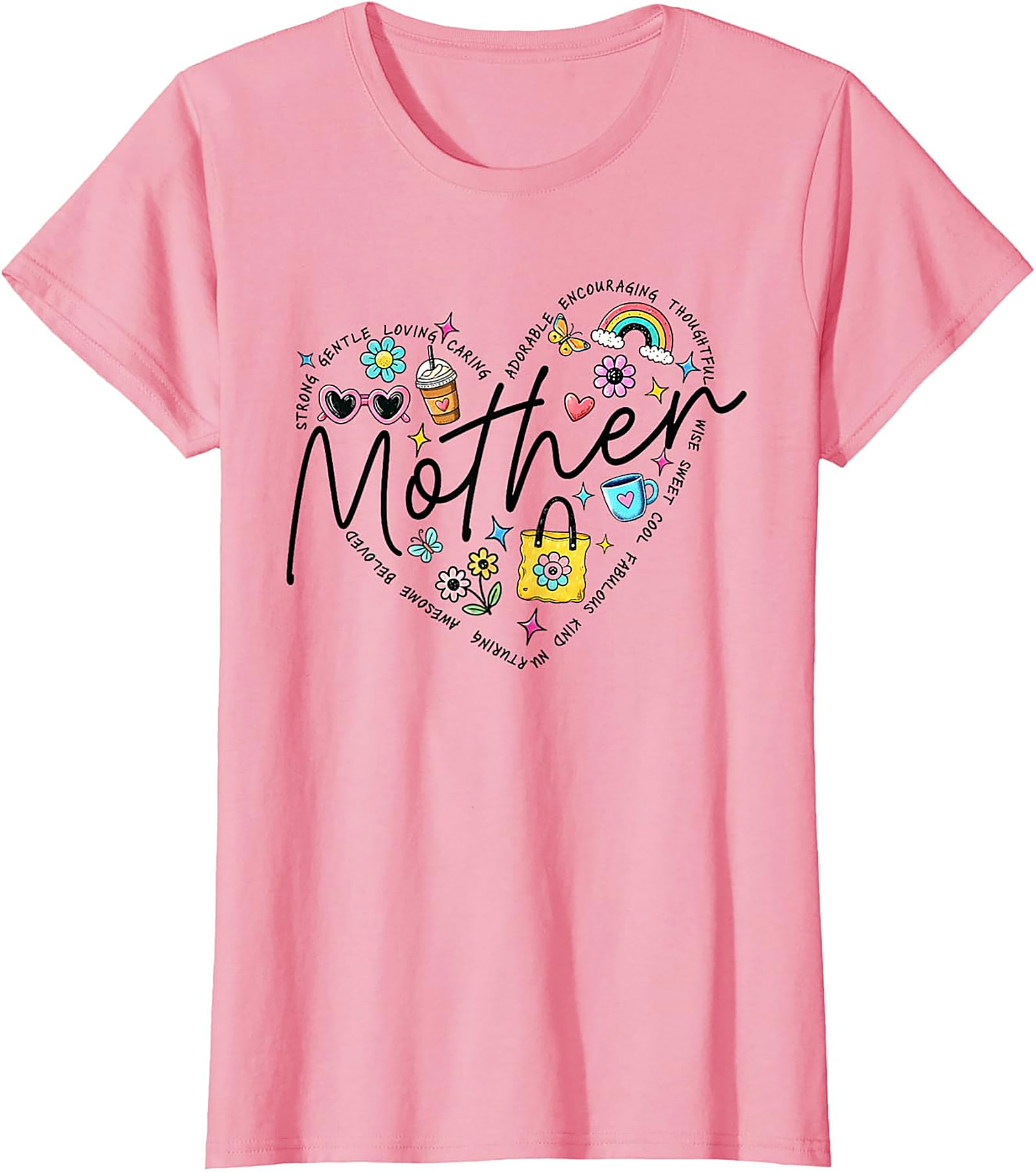  Motherhood Heart Graphic Tee Soft Cotton Unisex Shirt