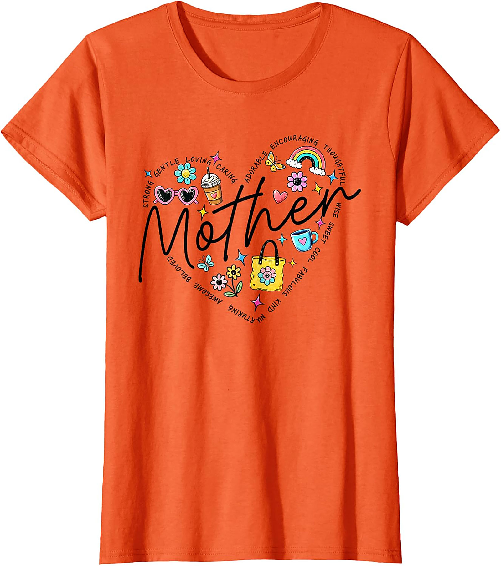  Motherhood Heart Graphic Tee Soft Cotton Unisex Shirt
