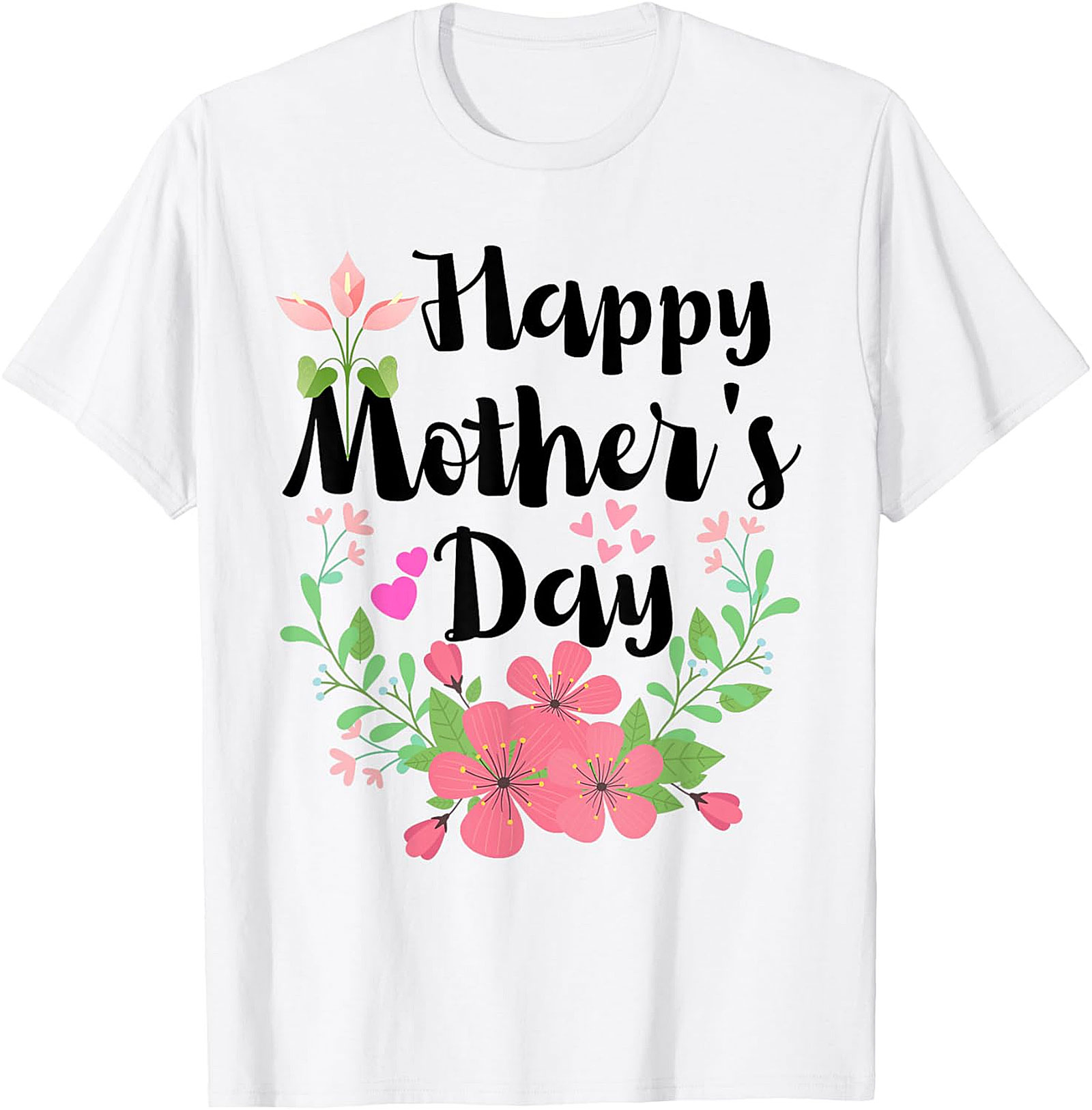 Happy Mother's Day Floral T-Shirt Soft Cotton Graphic Tee