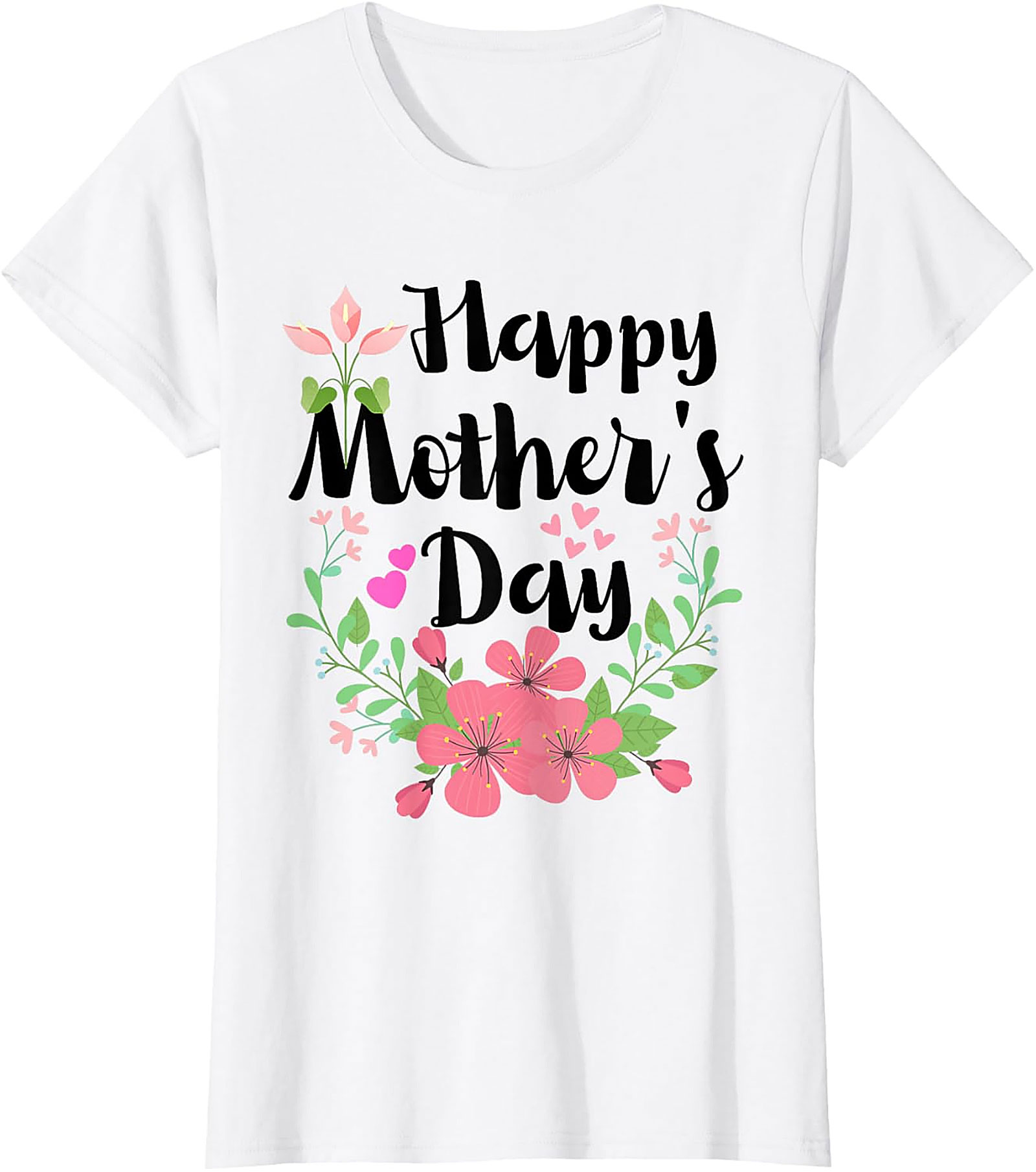 Happy Mother's Day Floral T-Shirt Soft Cotton Graphic Tee