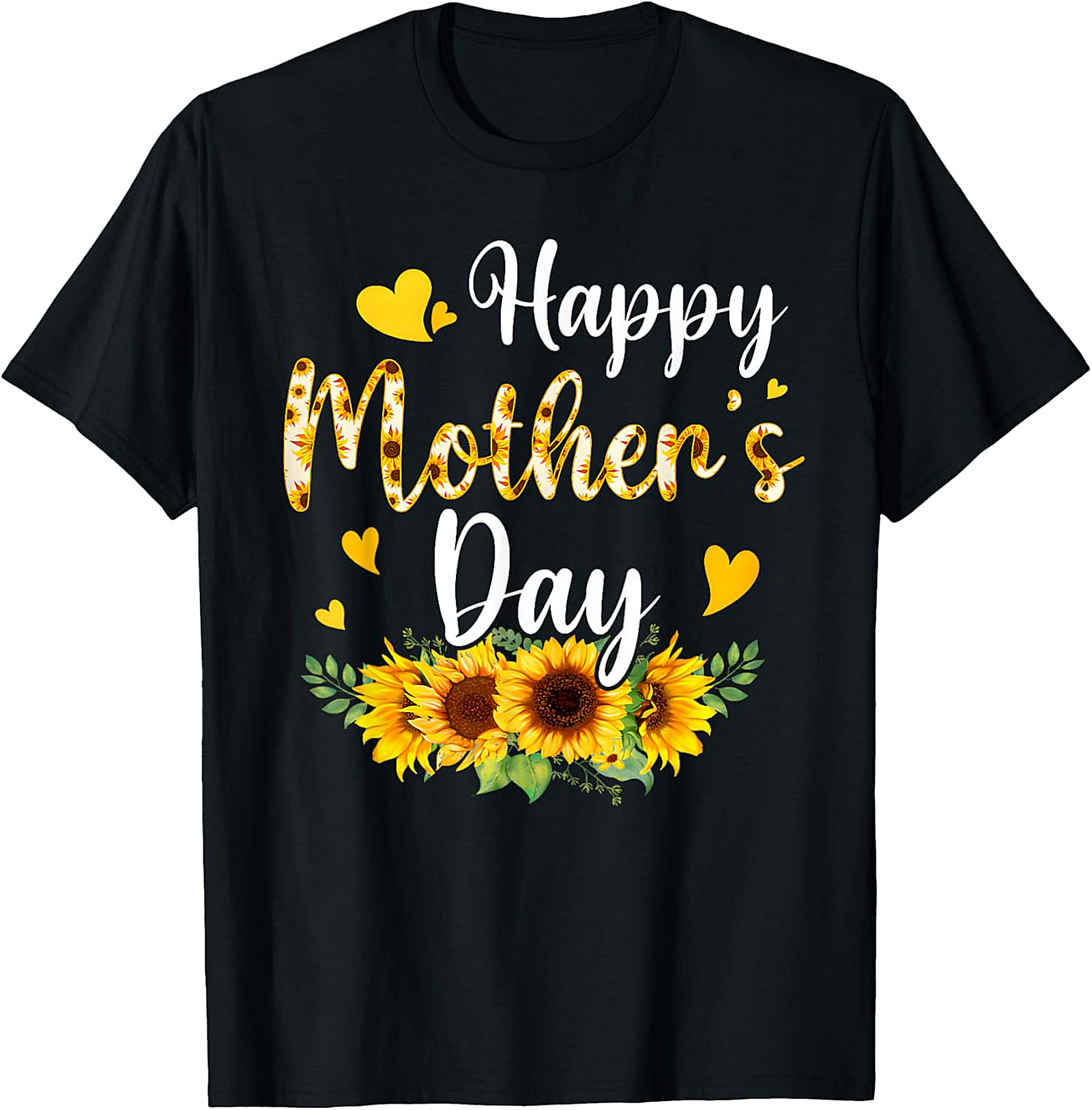 Sunflower Happy Mother's Day T-Shirt Floral Graphic Tee