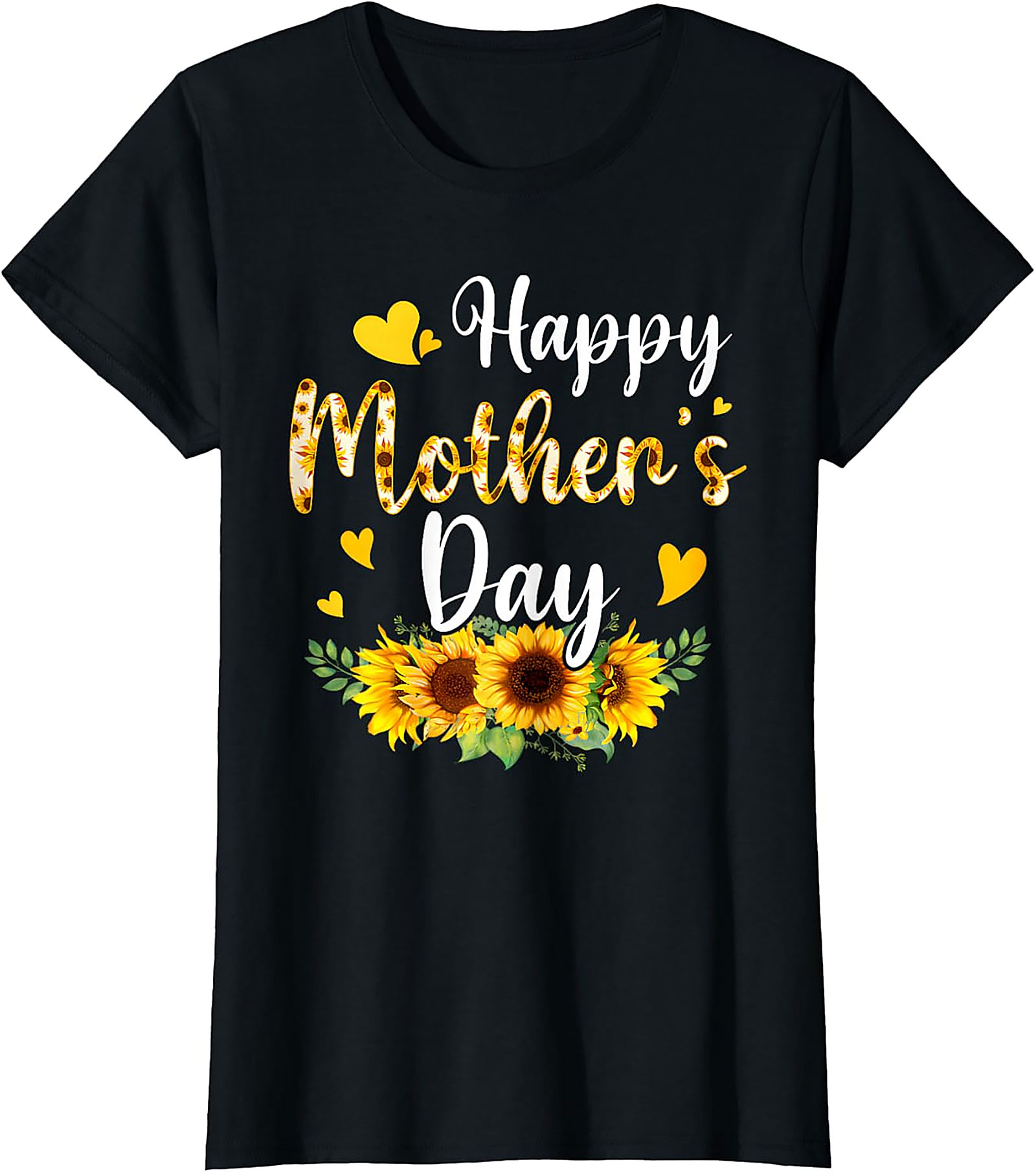 Sunflower Happy Mother's Day T-Shirt Floral Graphic Tee