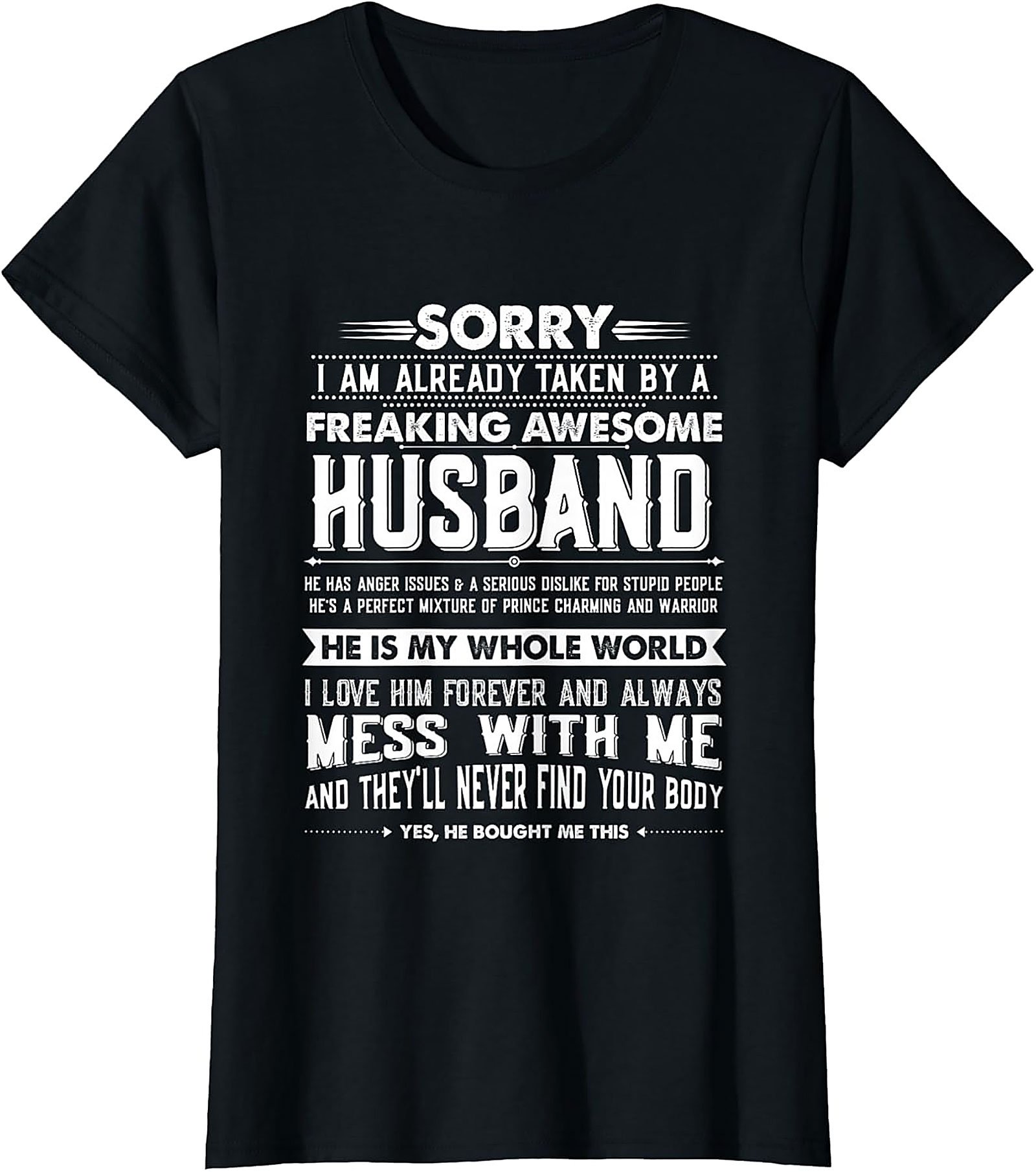 Taken By A Freaking Awesome Husband Funny Shirt | Unisex Tee