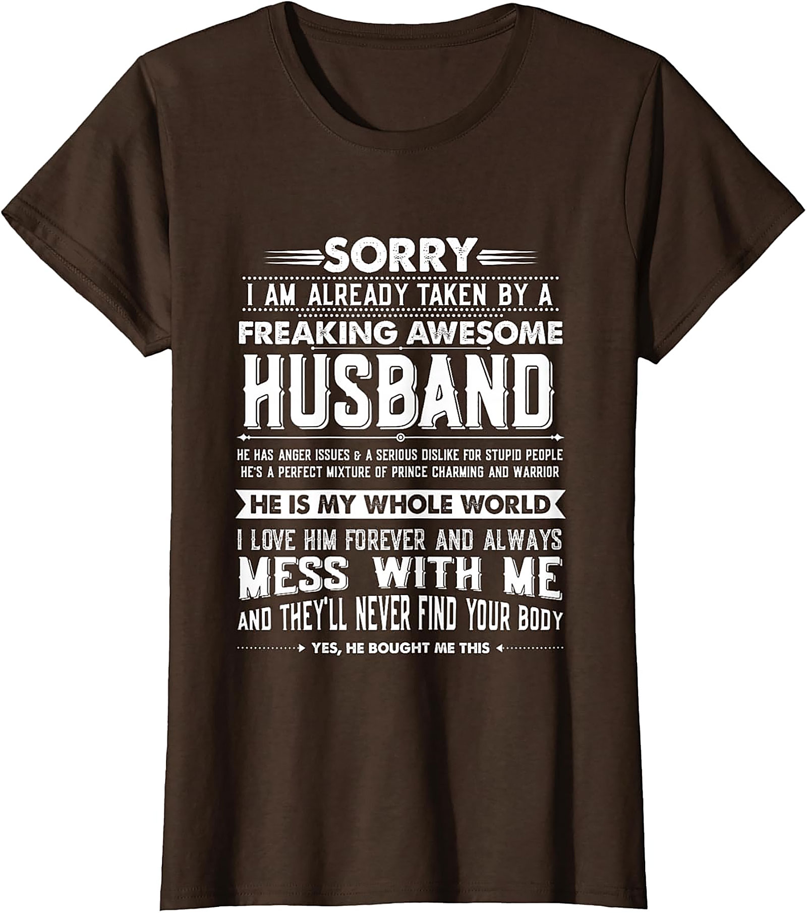 Taken By A Freaking Awesome Husband Funny Shirt | Unisex Tee