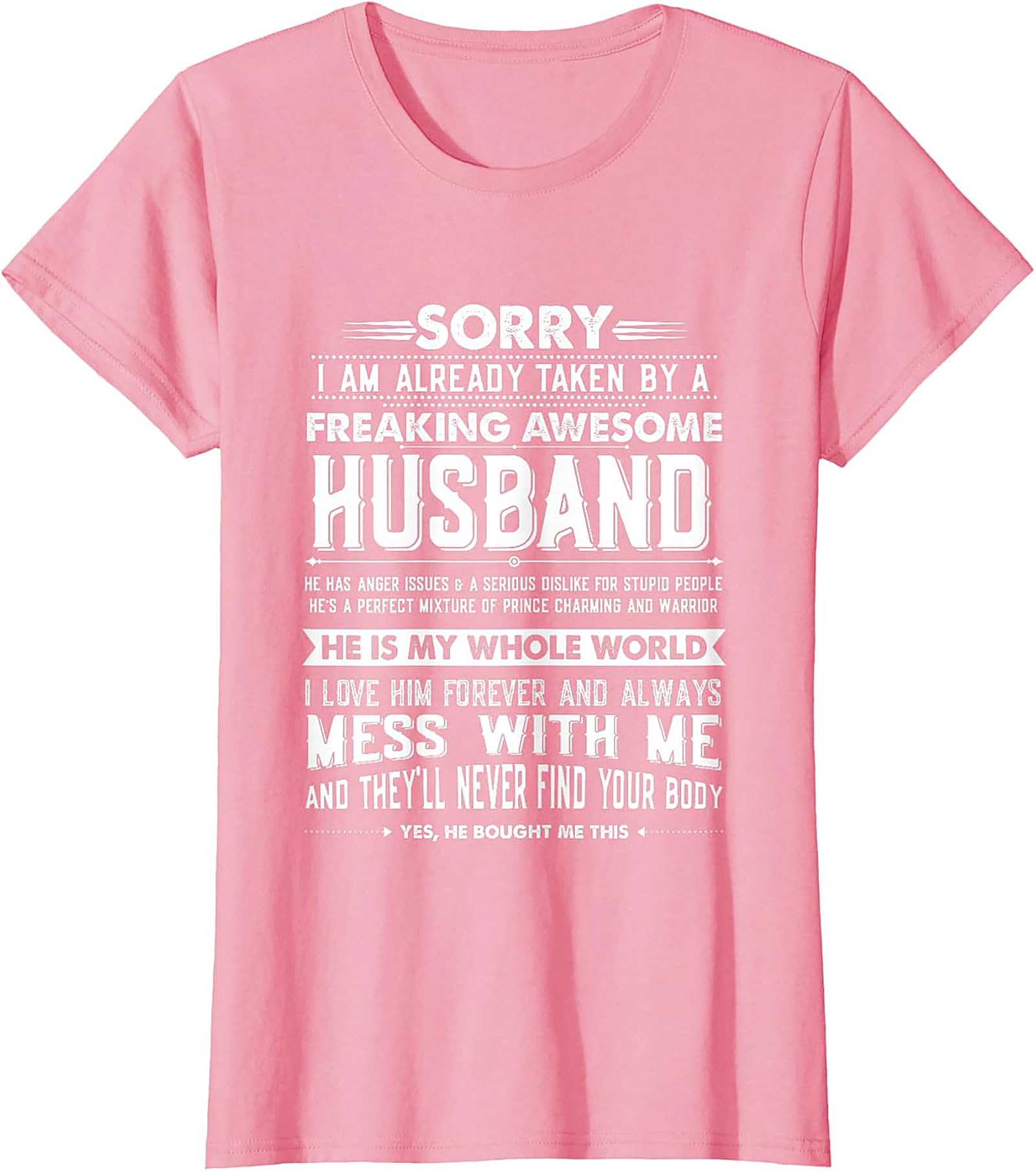 Taken By A Freaking Awesome Husband Funny Shirt | Unisex Tee