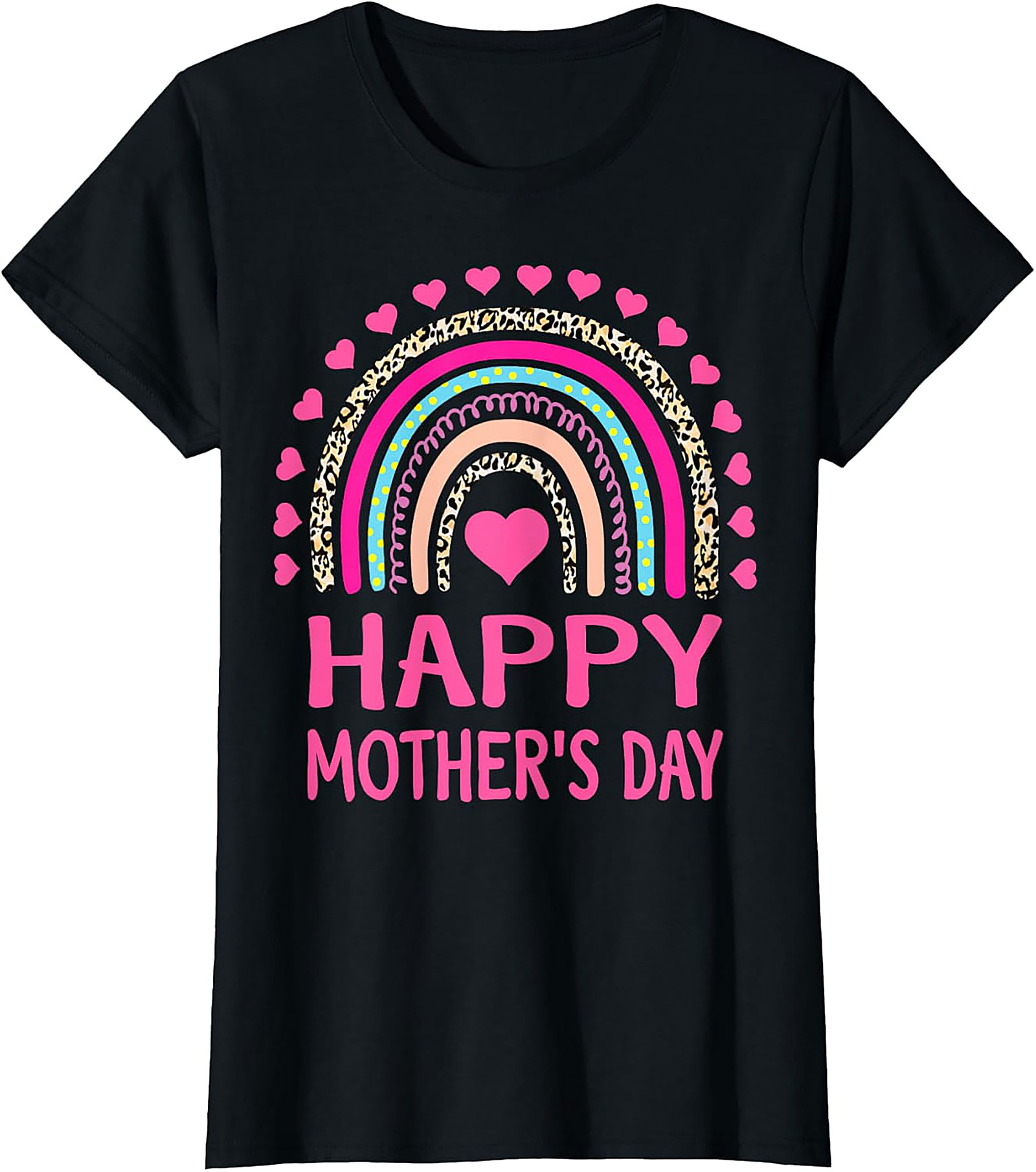  Happy Mother's Day Boho Rainbow T-Shirt - Soft Cotton Tee
