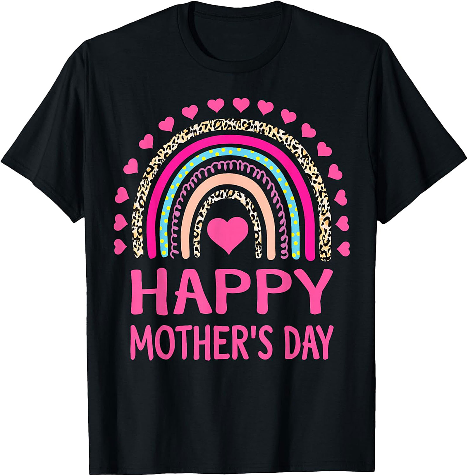 Happy Mother's Day Boho Rainbow T-Shirt - Soft Cotton Tee