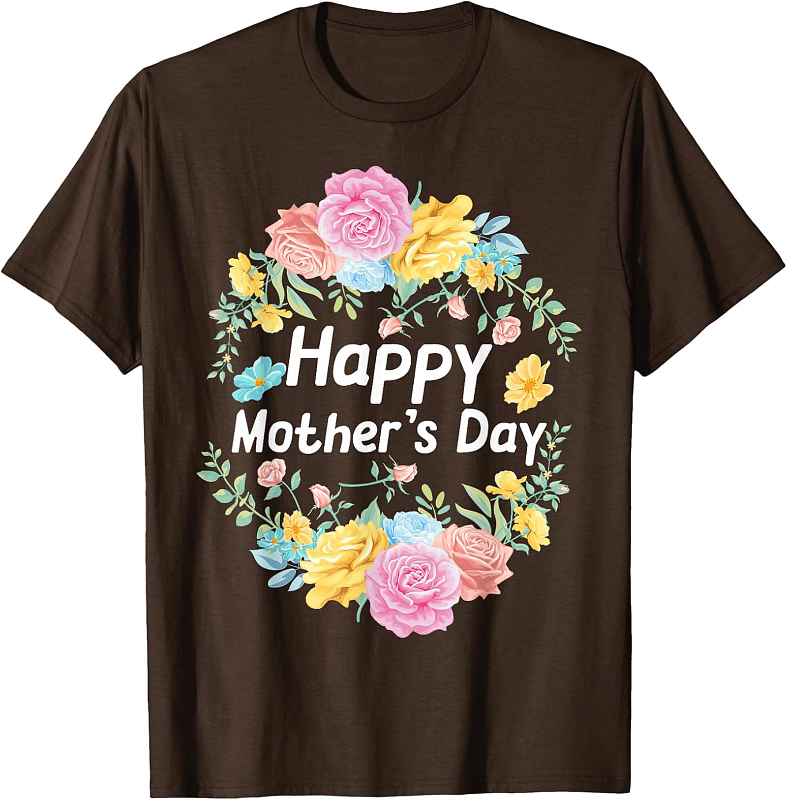 Happy Mother's Day Floral T-Shirt Soft Cotton Gift Tee