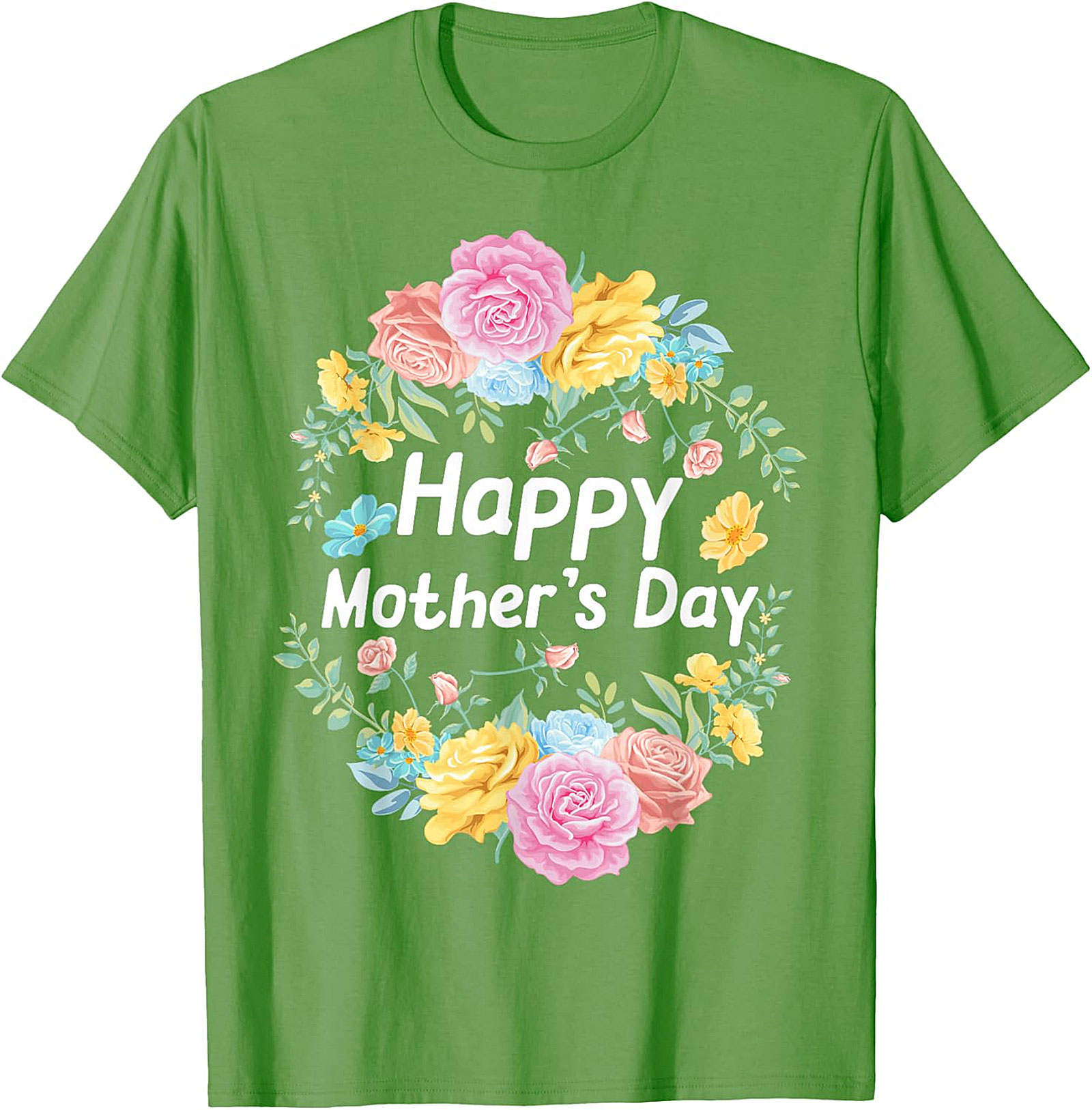 Happy Mother's Day Floral T-Shirt Soft Cotton Gift Tee