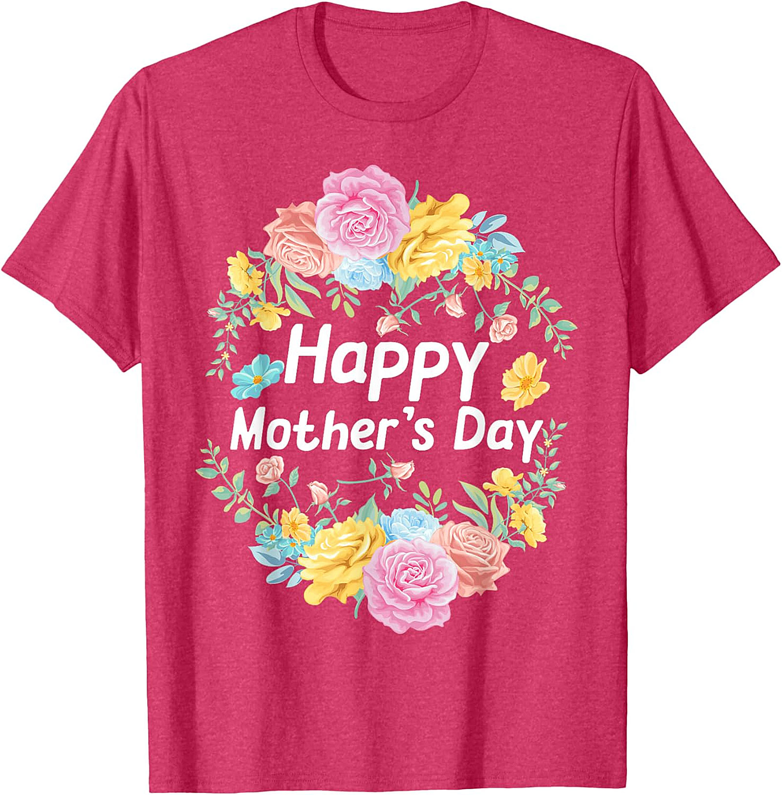 Happy Mother's Day Floral T-Shirt Soft Cotton Gift Tee