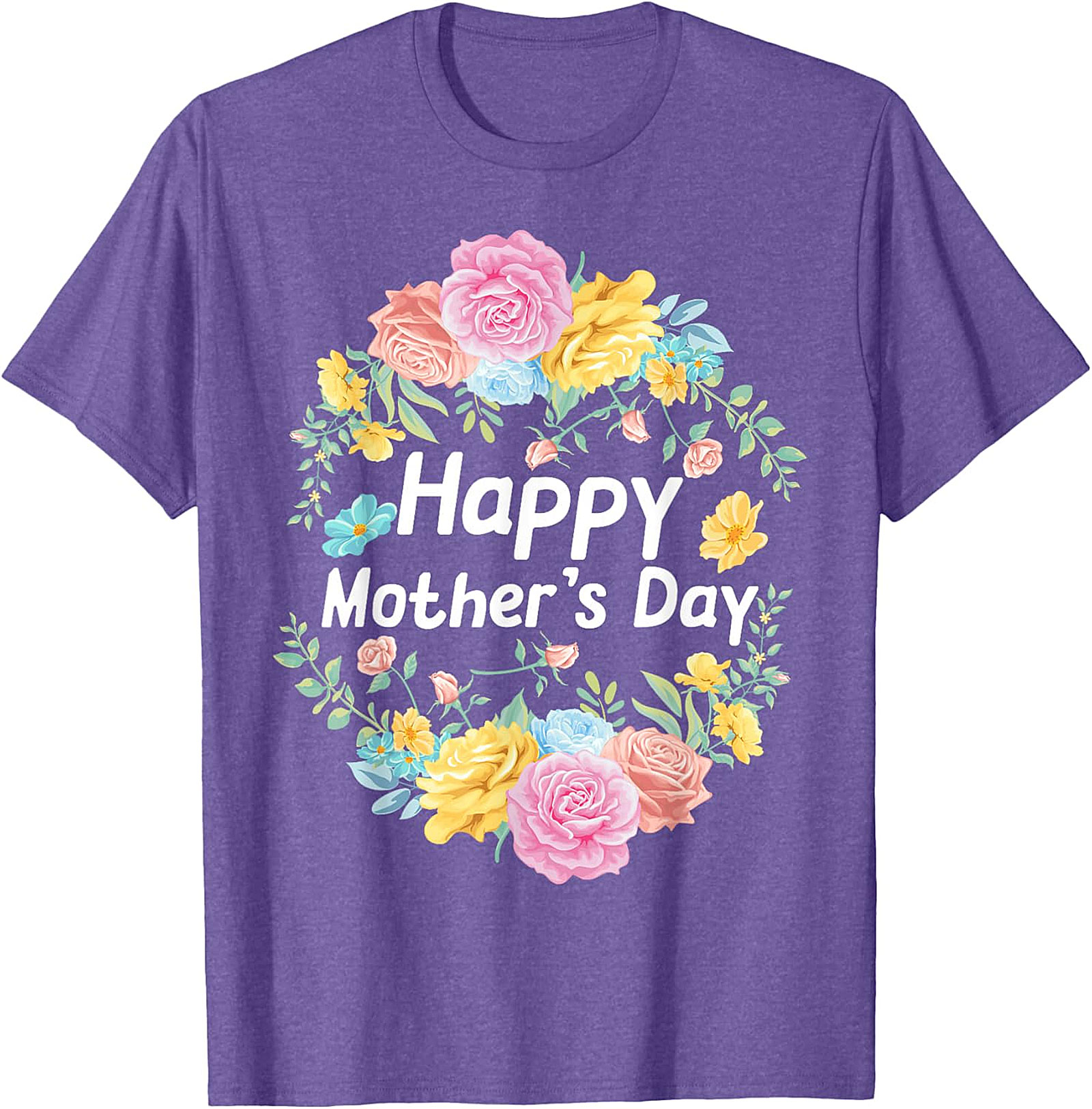 Happy Mother's Day Floral T-Shirt Soft Cotton Gift Tee