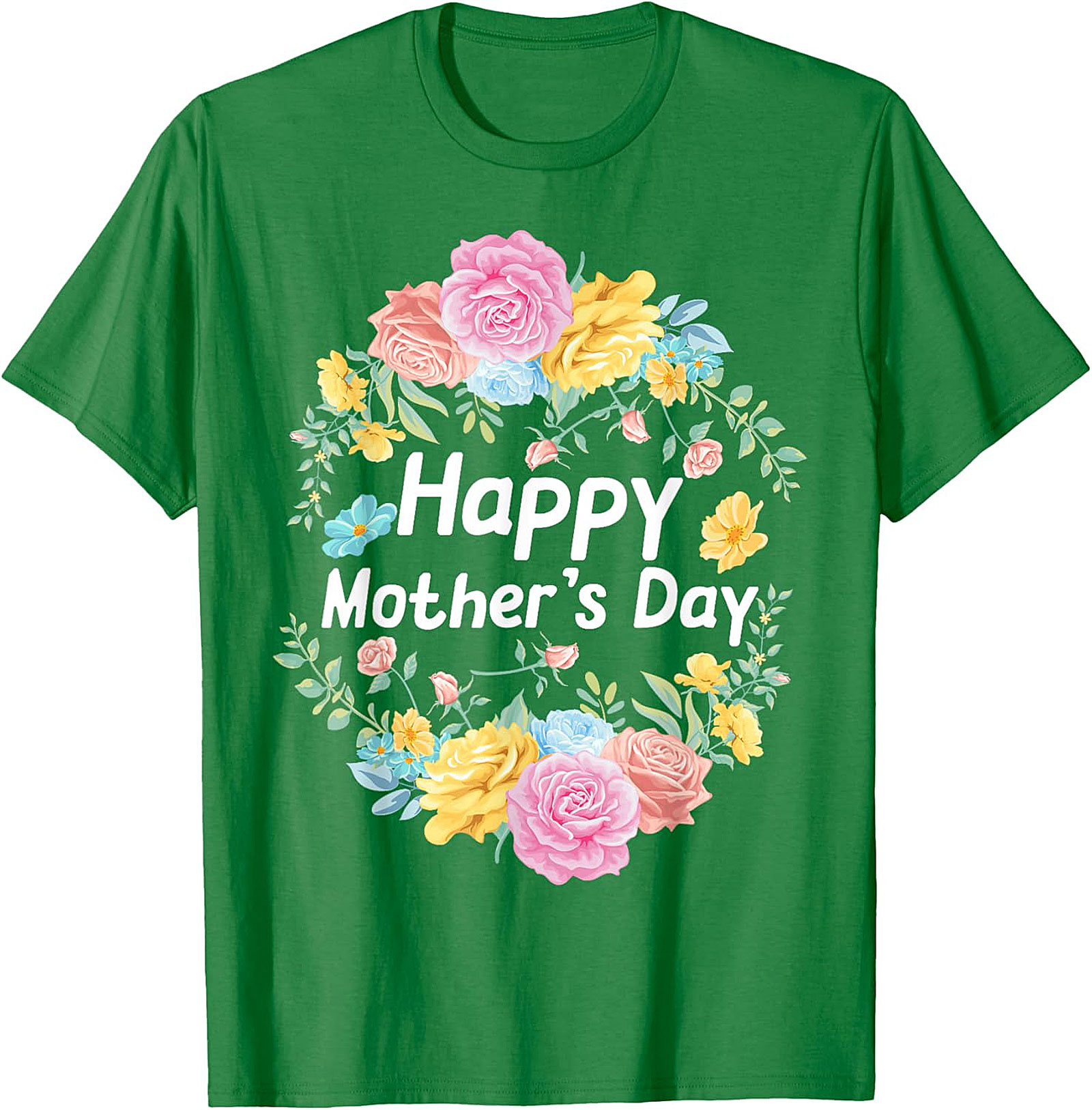 Happy Mother's Day Floral T-Shirt Soft Cotton Gift Tee