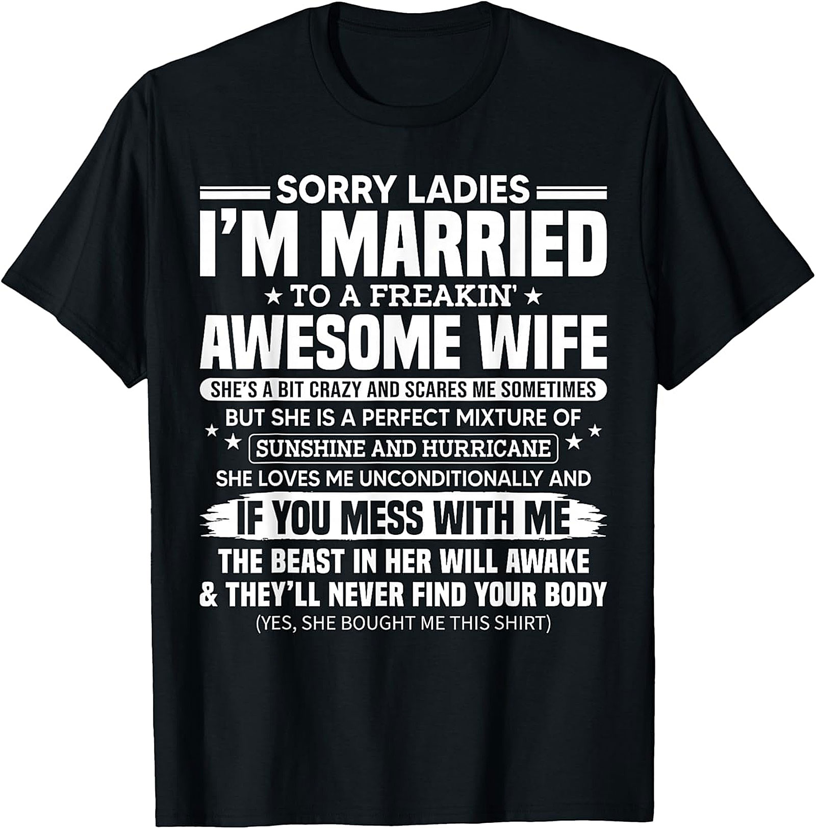 Awesome Wife Funny Married T-shirt | Husband Gift Tee