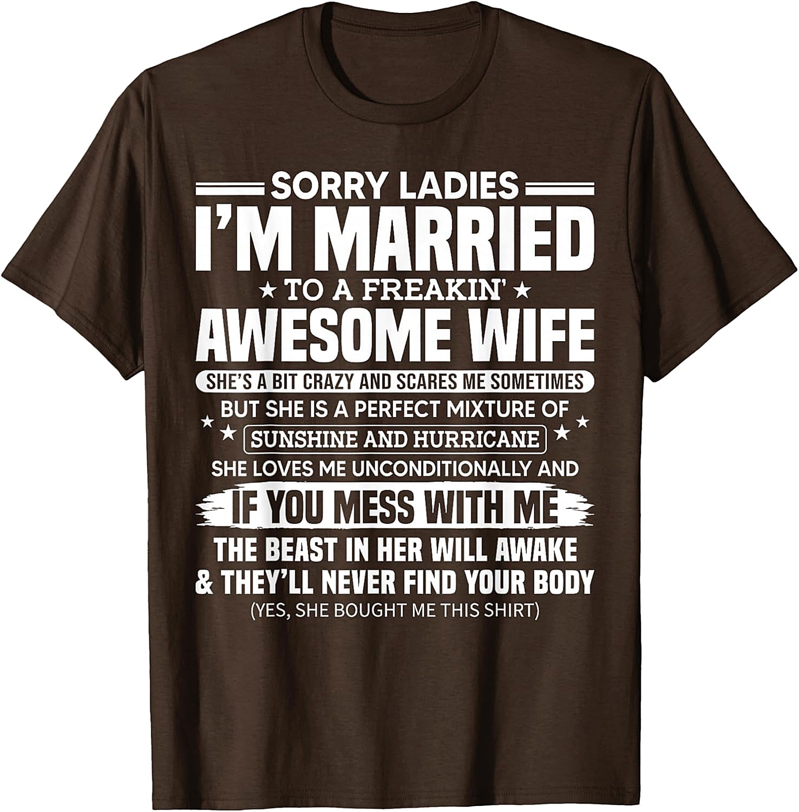 Awesome Wife Funny Married T-shirt | Husband Gift Tee