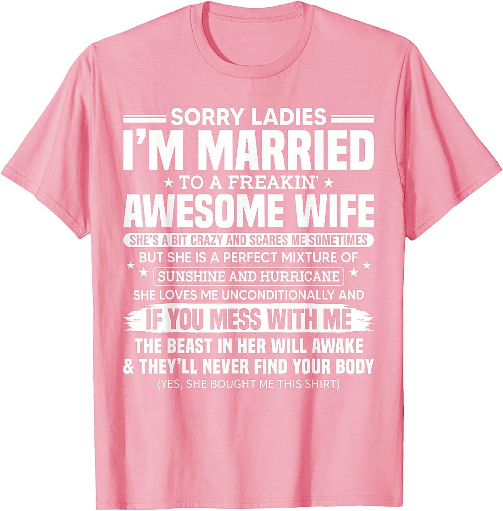 Awesome Wife Funny Married T-shirt | Husband Gift Tee