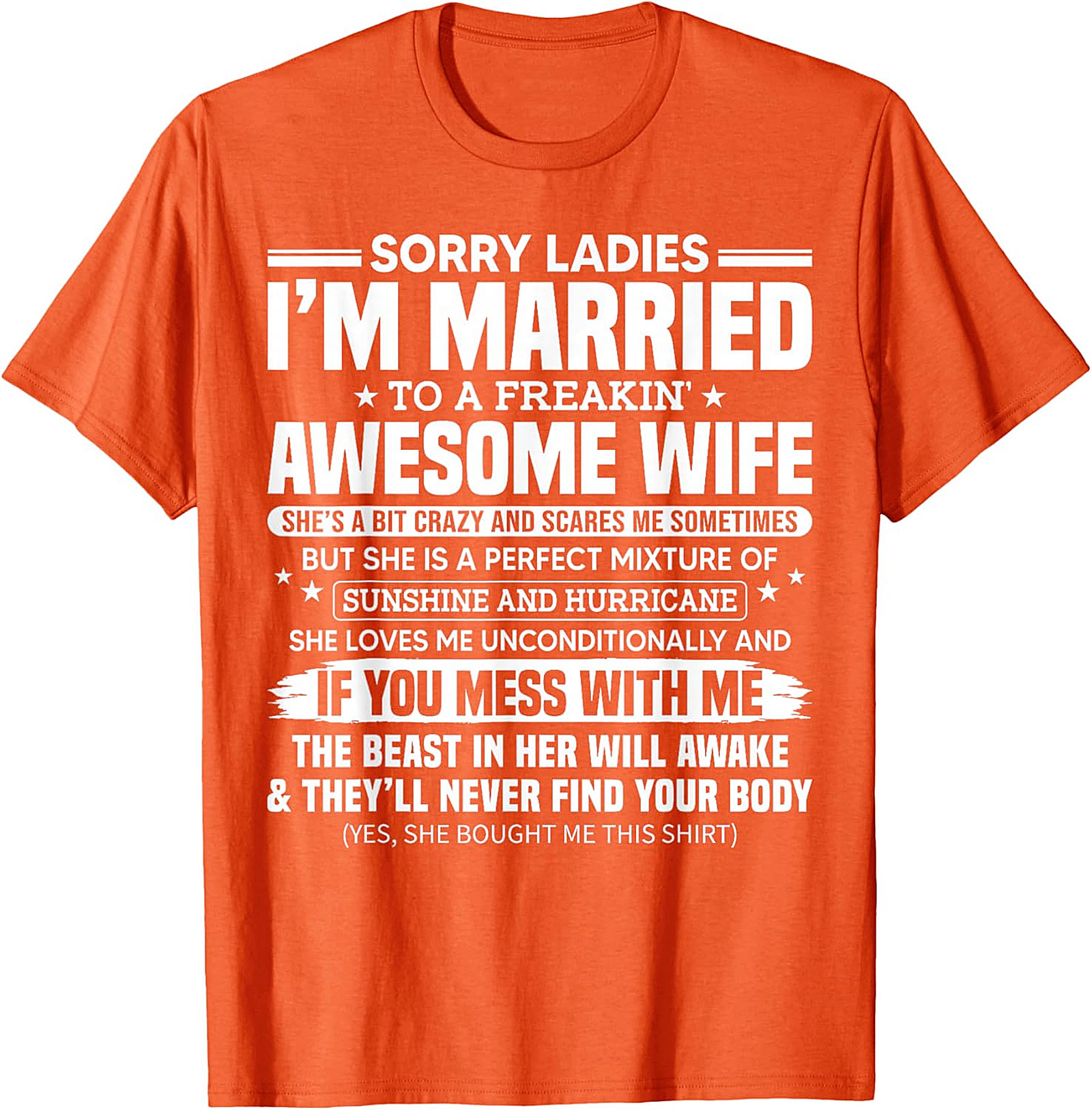 Awesome Wife Funny Married T-shirt | Husband Gift Tee