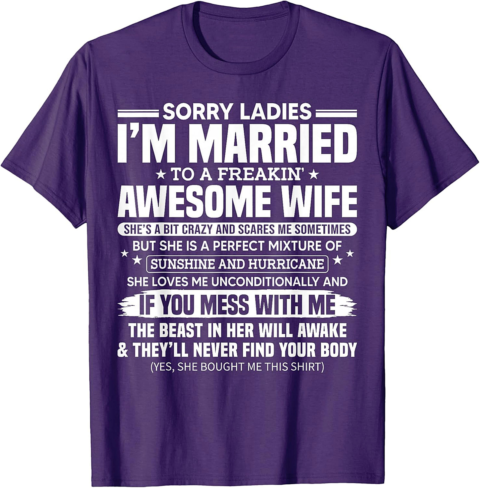 Awesome Wife Funny Married T-shirt | Husband Gift Tee