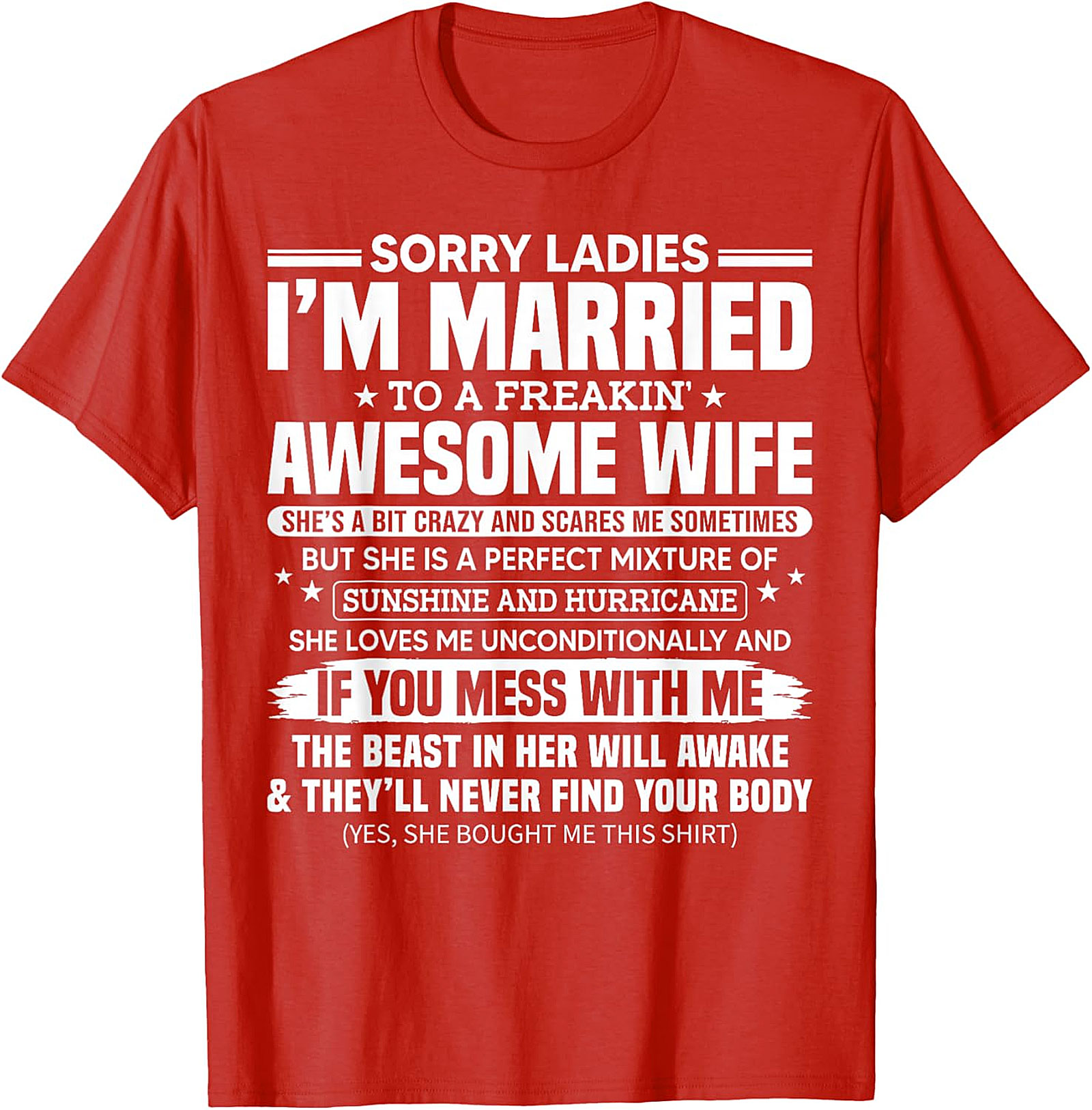 Awesome Wife Funny Married T-shirt | Husband Gift Tee