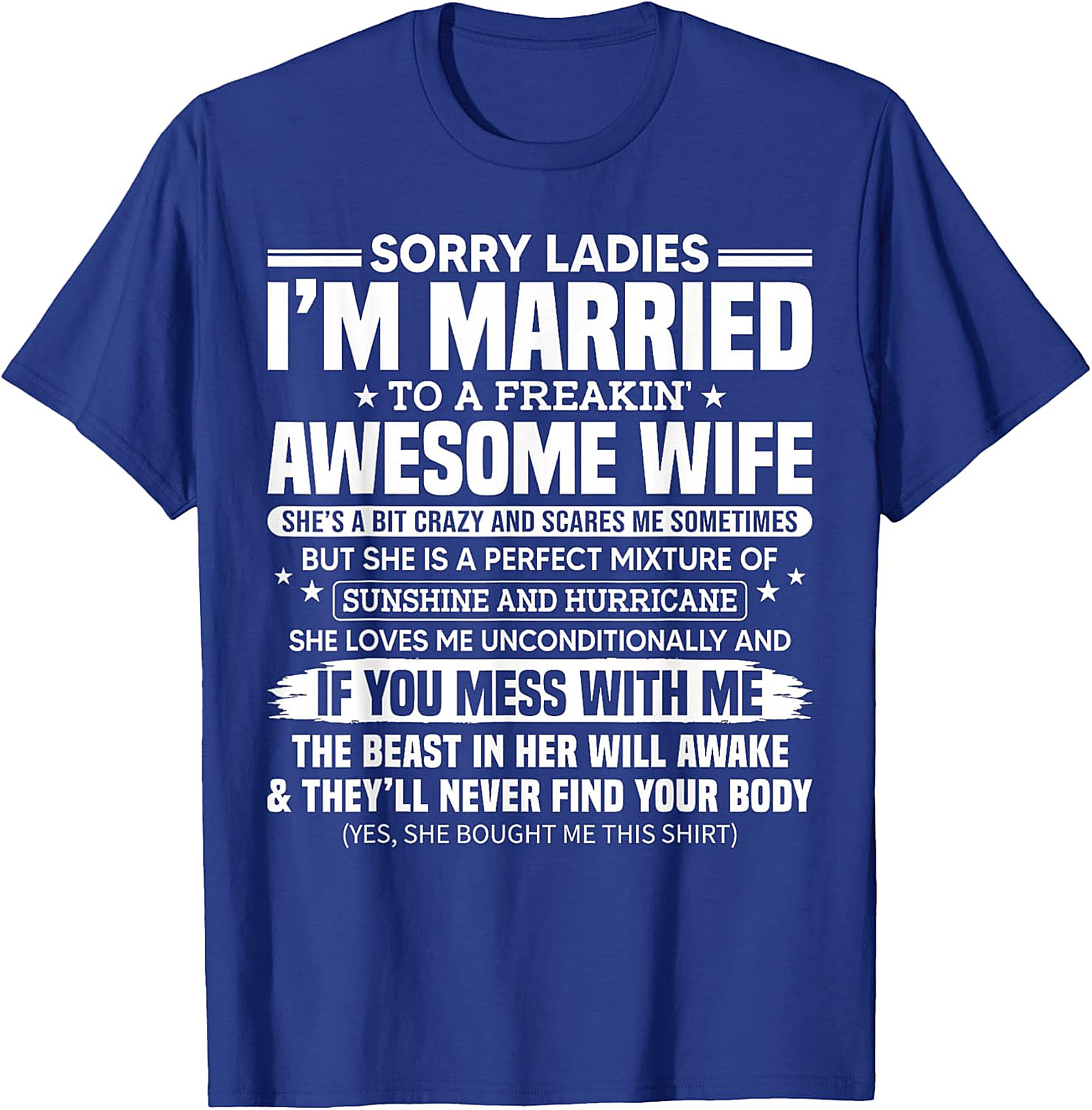 Awesome Wife Funny Married T-shirt | Husband Gift Tee