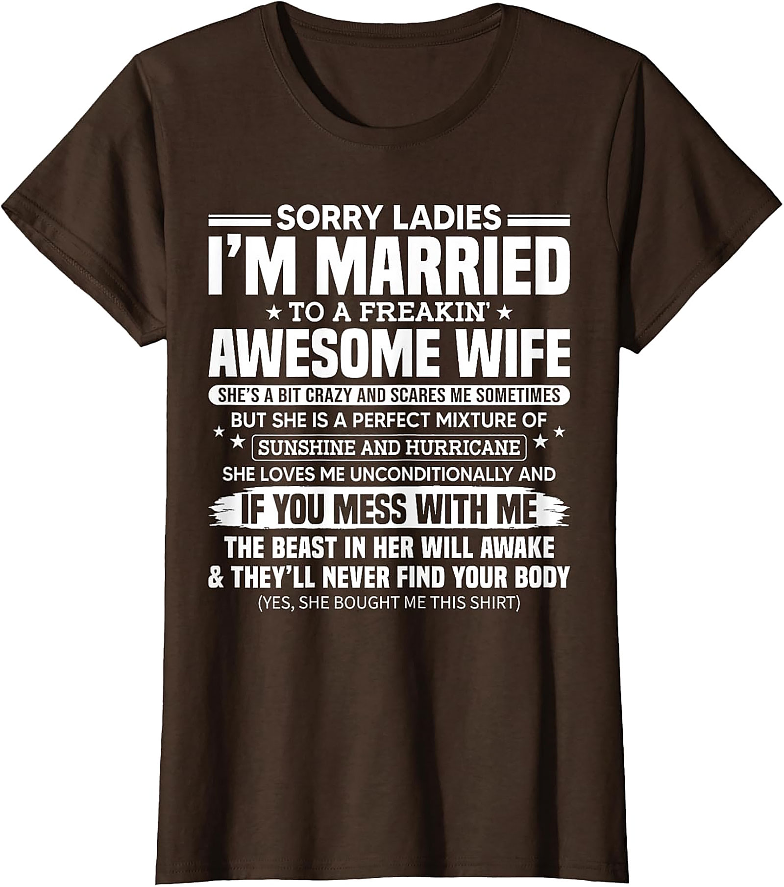 Awesome Wife Funny Married T-shirt | Husband Gift Tee