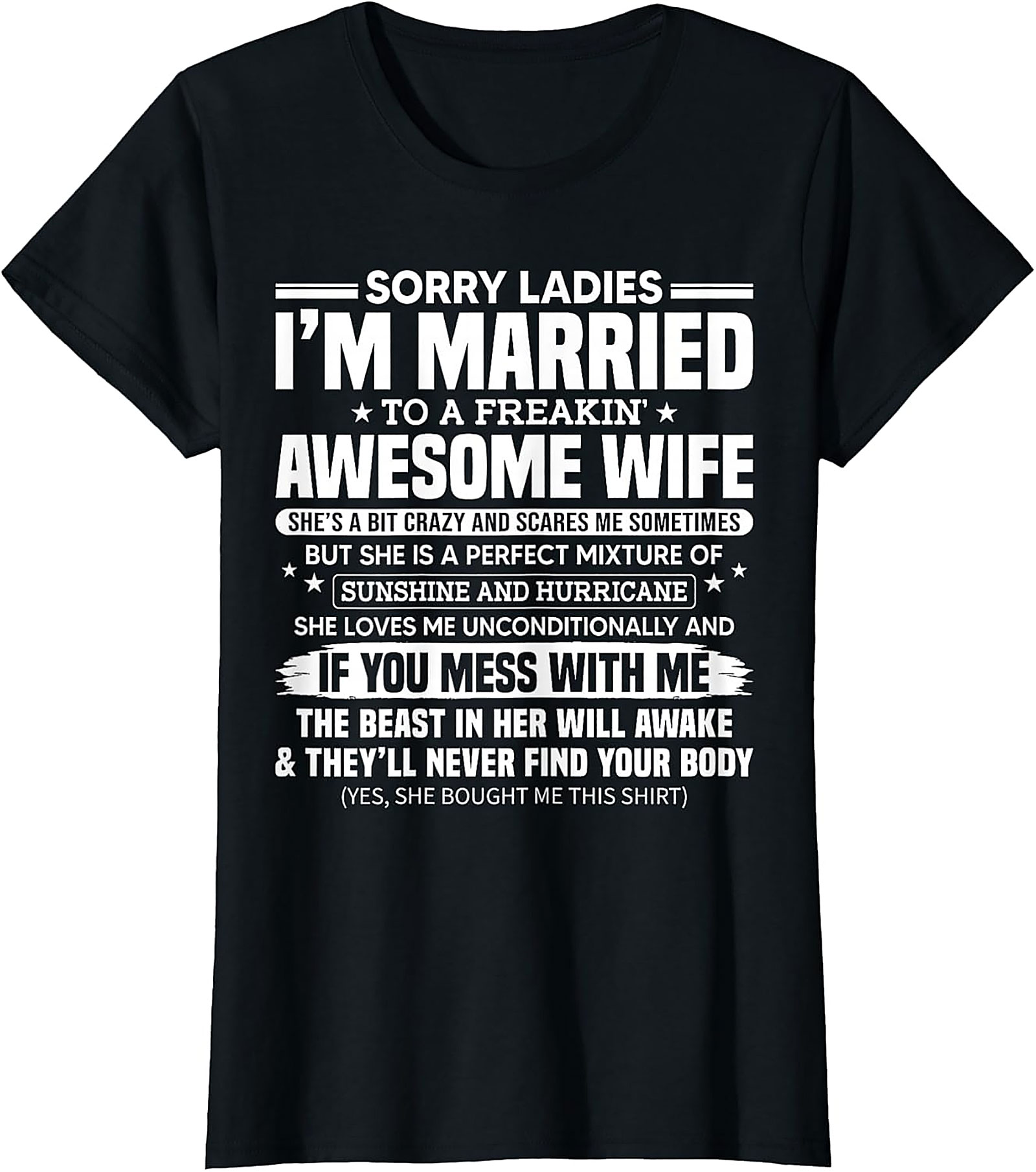 Awesome Wife Funny Married T-shirt | Husband Gift Tee
