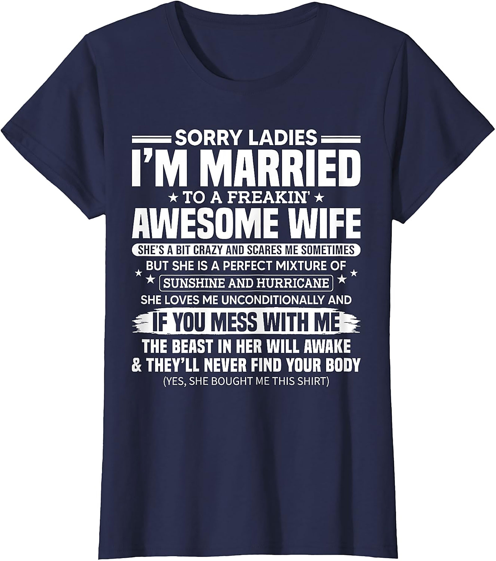 Awesome Wife Funny Married T-shirt | Husband Gift Tee