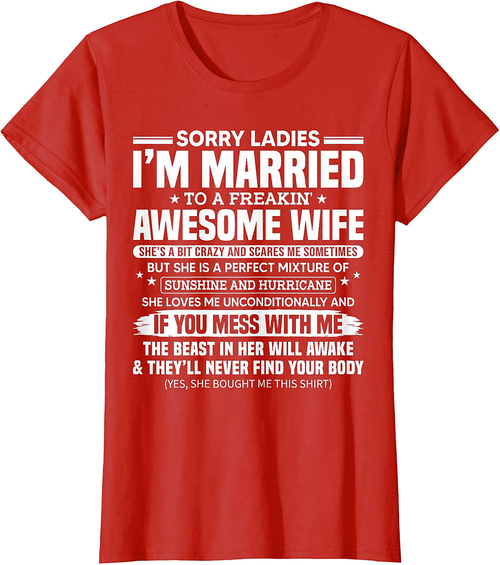 Awesome Wife Funny Married T-shirt | Husband Gift Tee