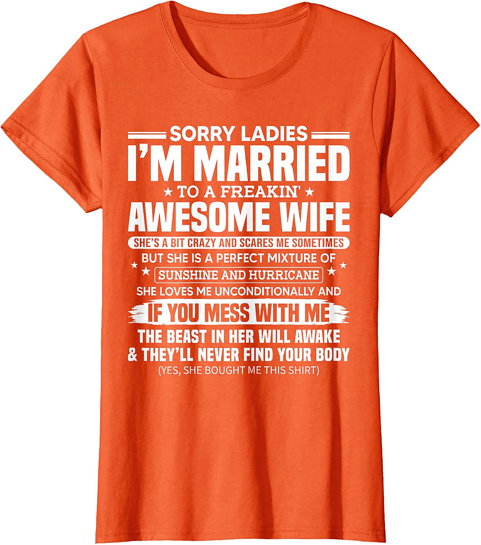 Awesome Wife Funny Married T-shirt | Husband Gift Tee