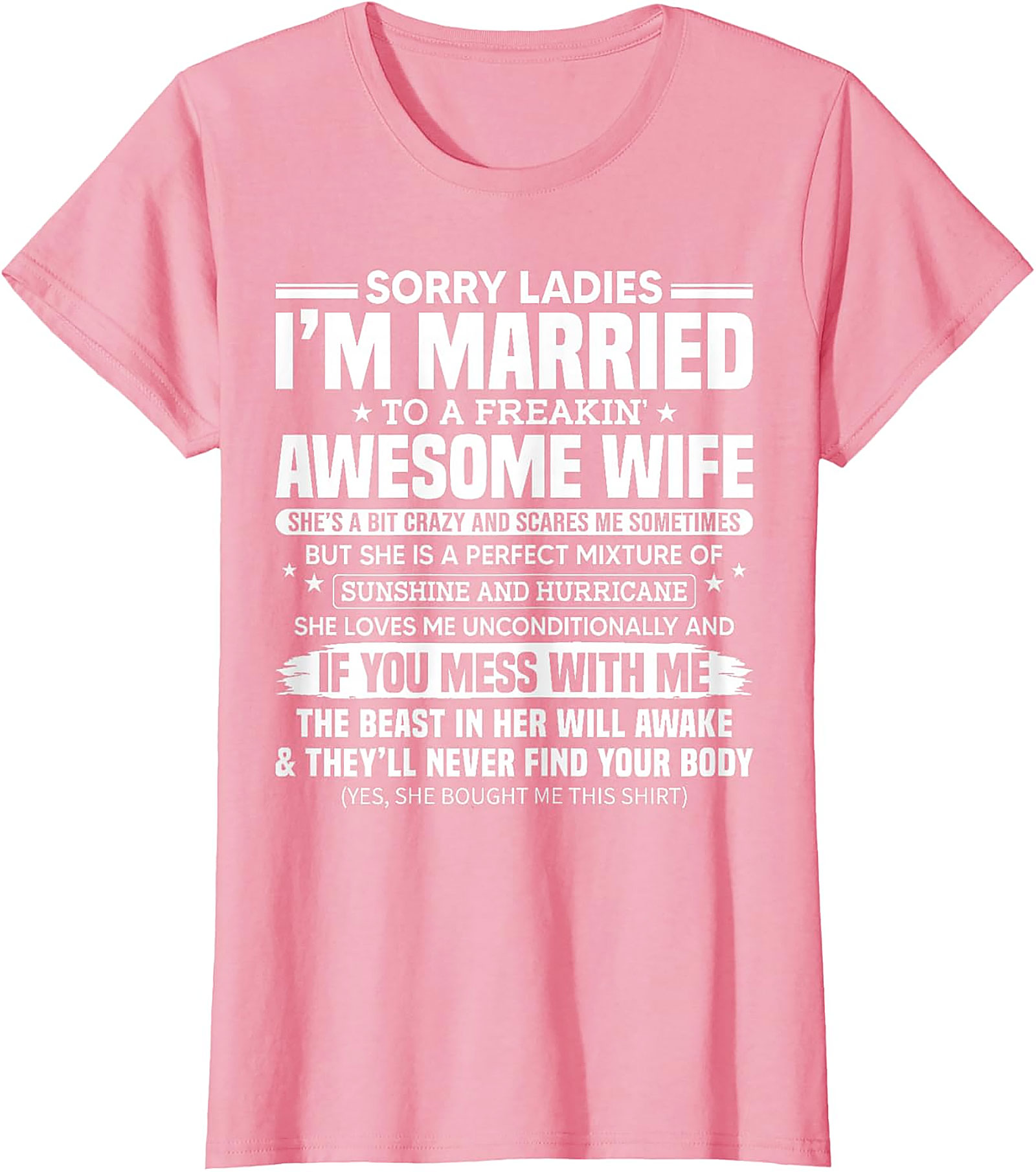 Awesome Wife Funny Married T-shirt | Husband Gift Tee
