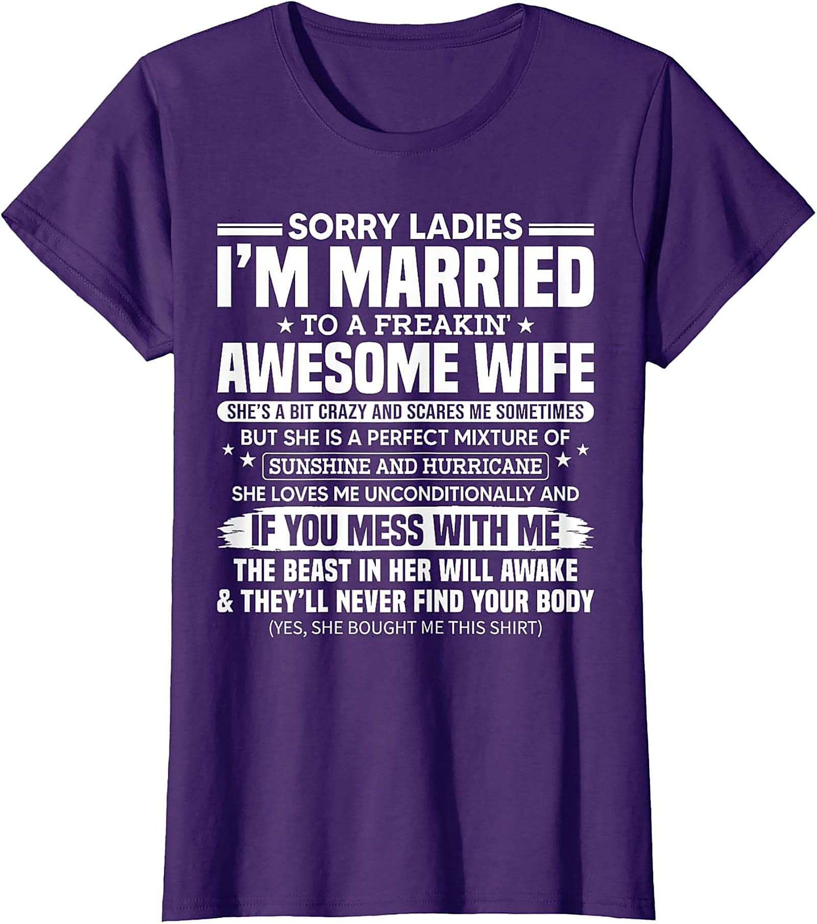 Awesome Wife Funny Married T-shirt | Husband Gift Tee